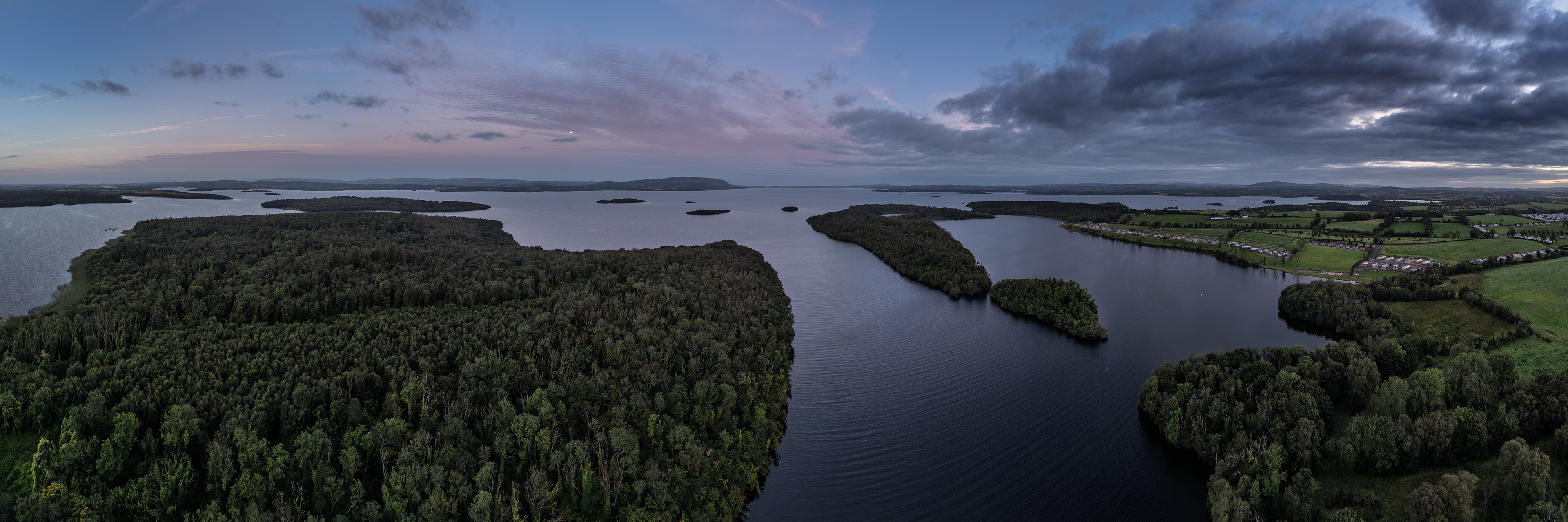 Aerial view of Claireview, Lough Erne, NI