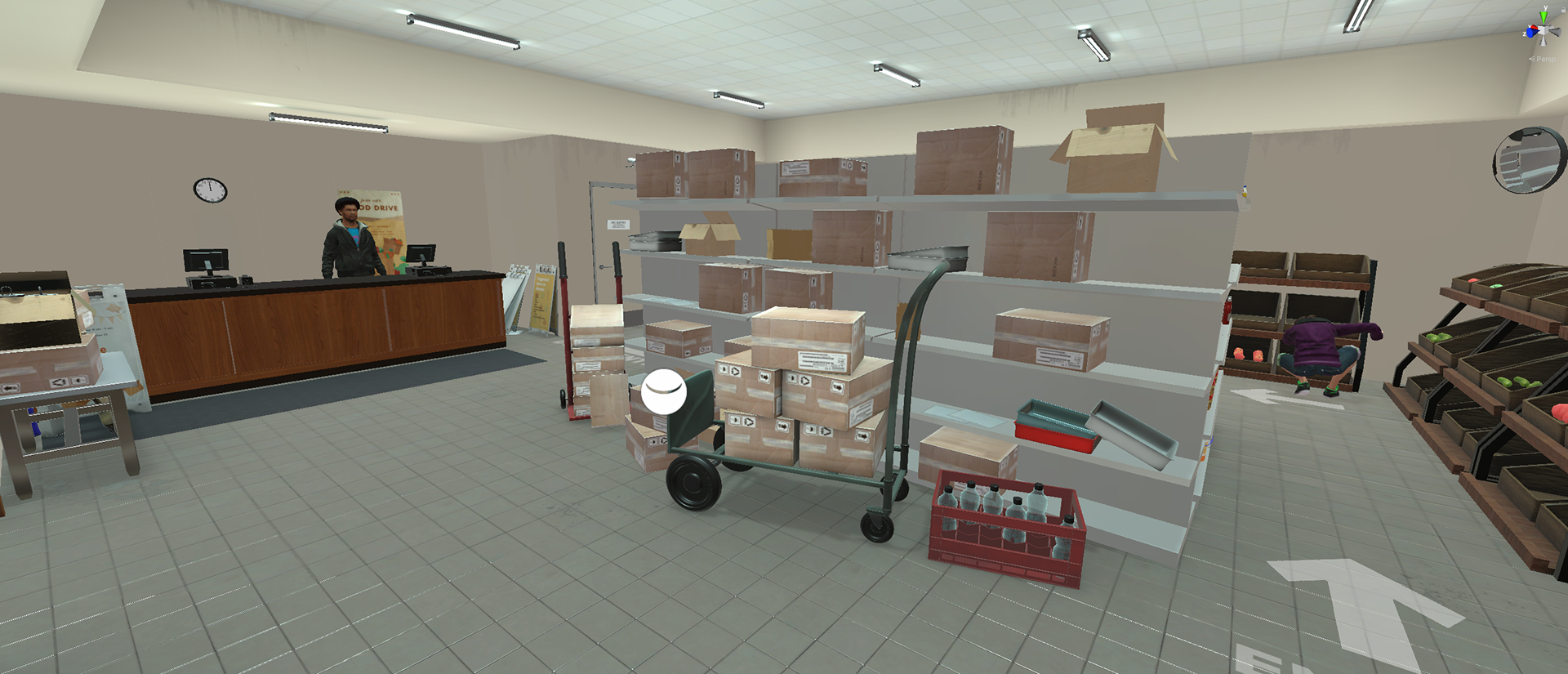 Food Pantry scene in Unity