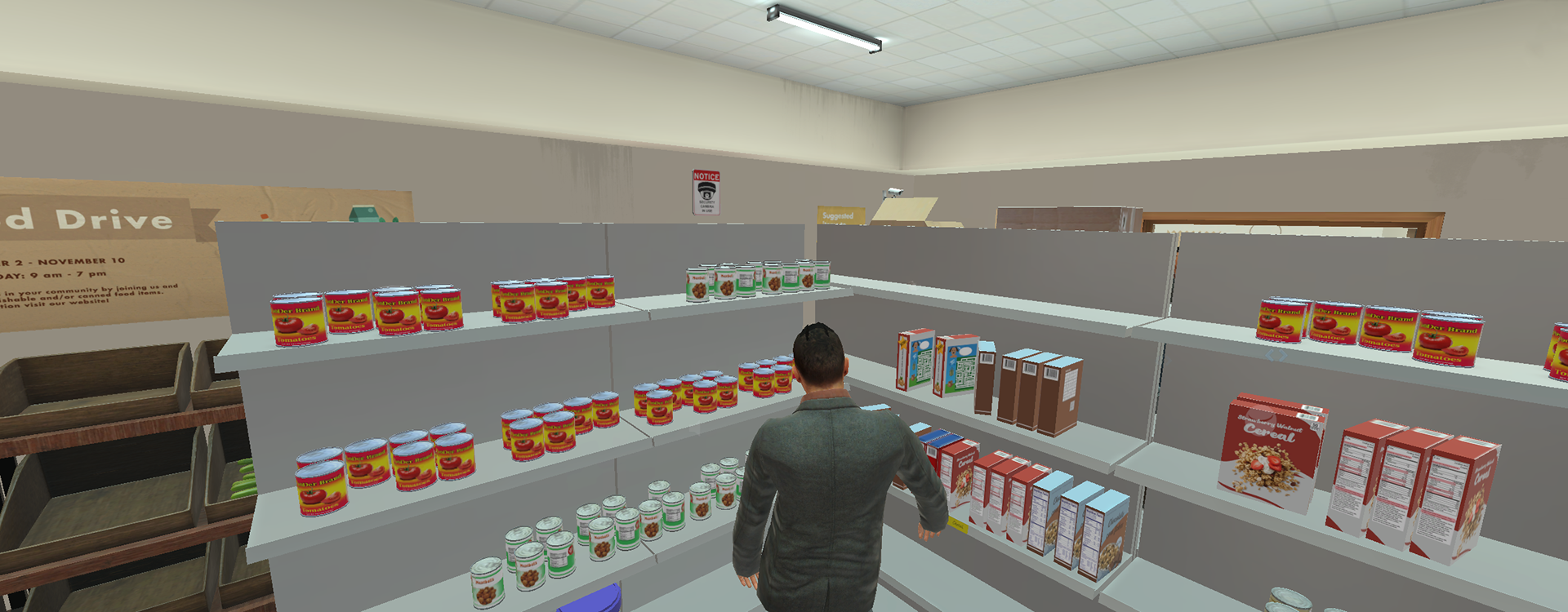 Food pantry scene in Unity