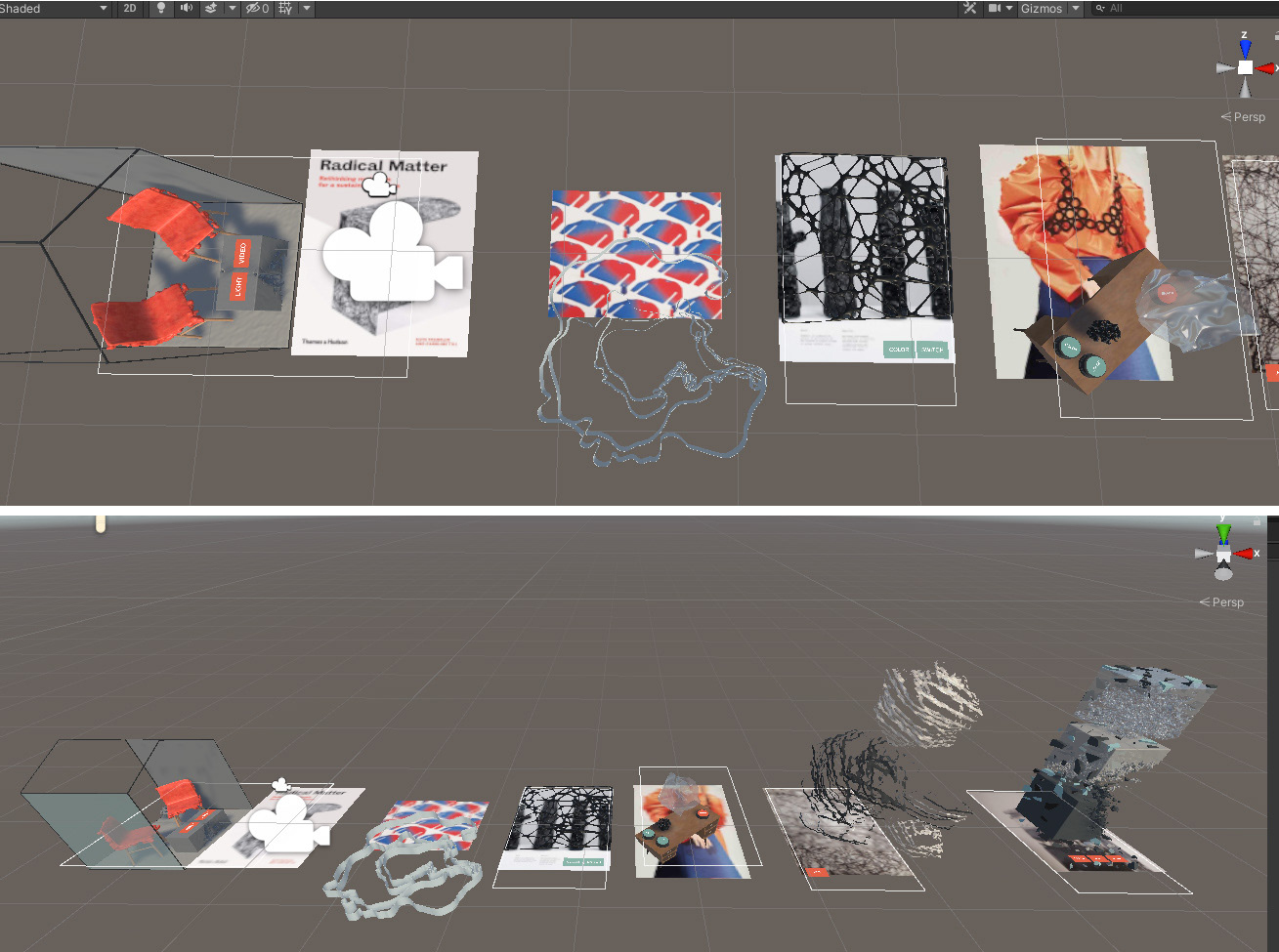 In-progress scene in Unity