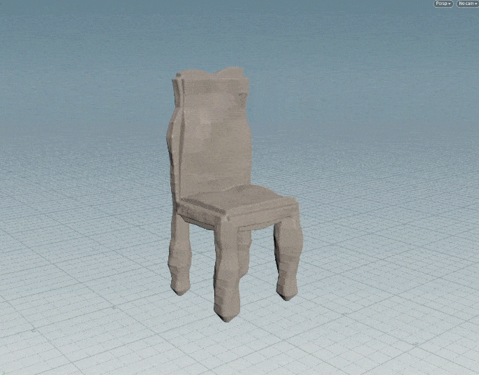 Creating variations in the chair's topology using the parameter sliders