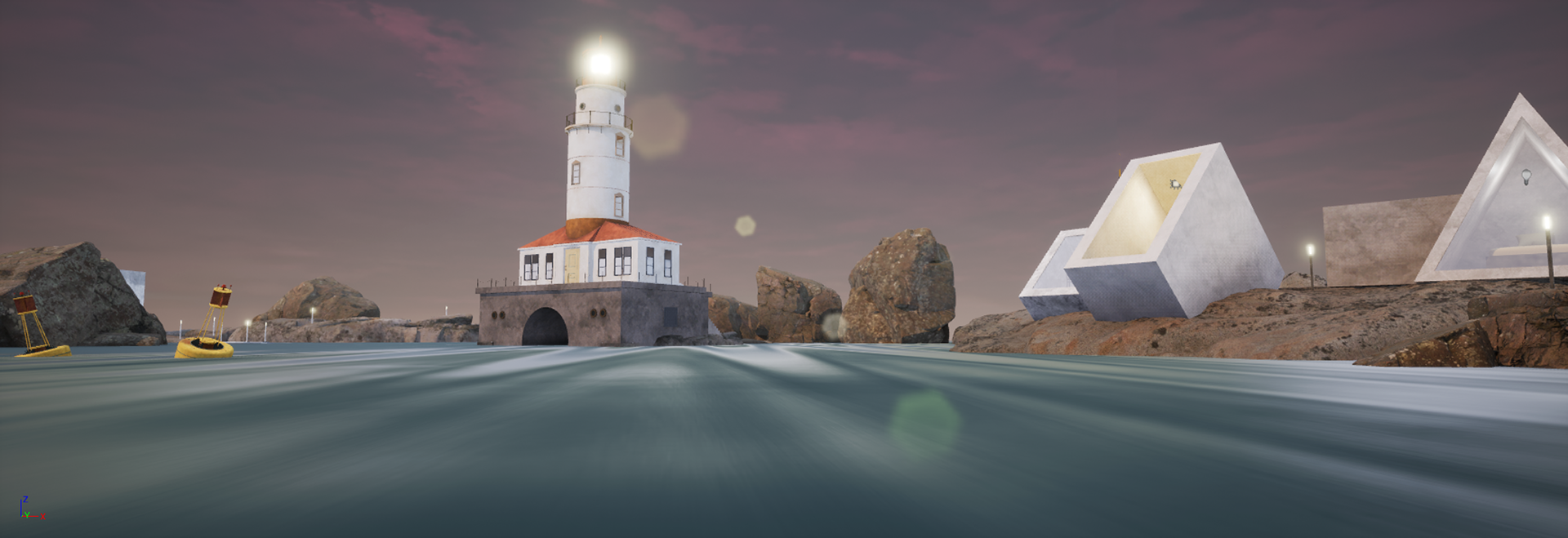 Reaching the lighthouse - main level