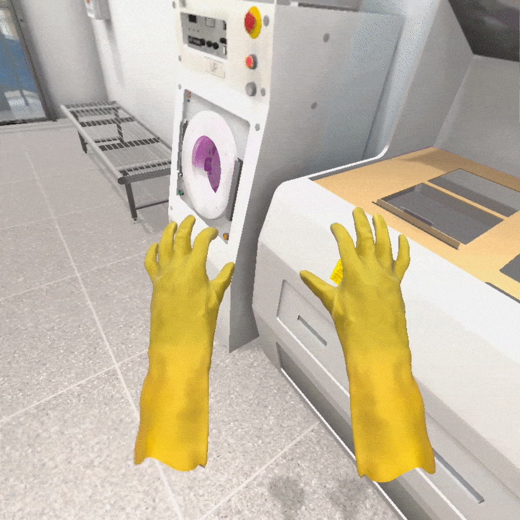 Using the gloves in VR