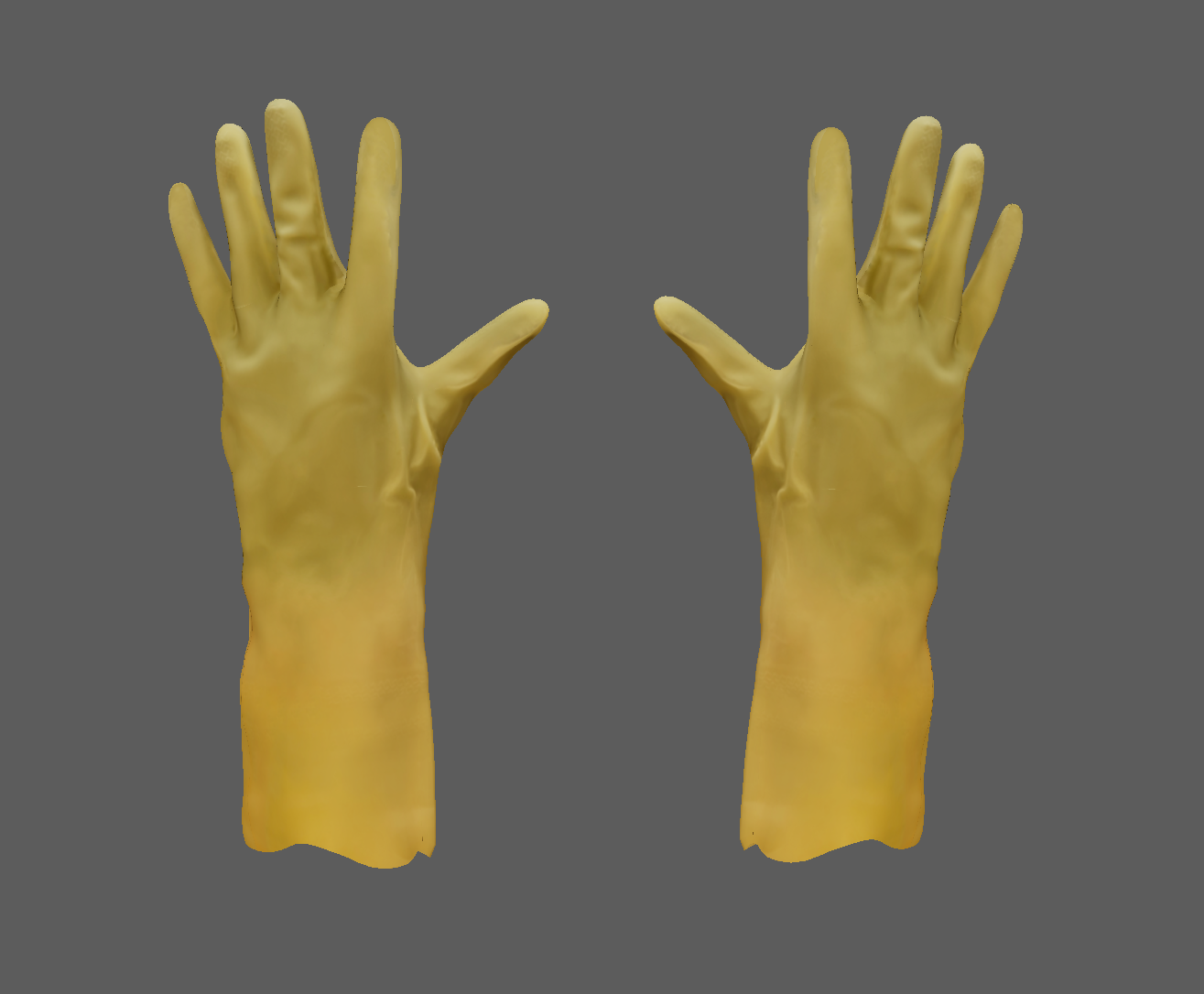 Gloves ready for import to Unity