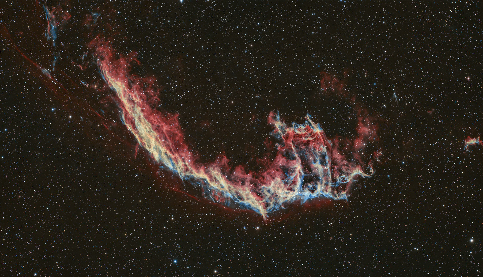 NGC 6992 Eastern Veil Nebula in HSO