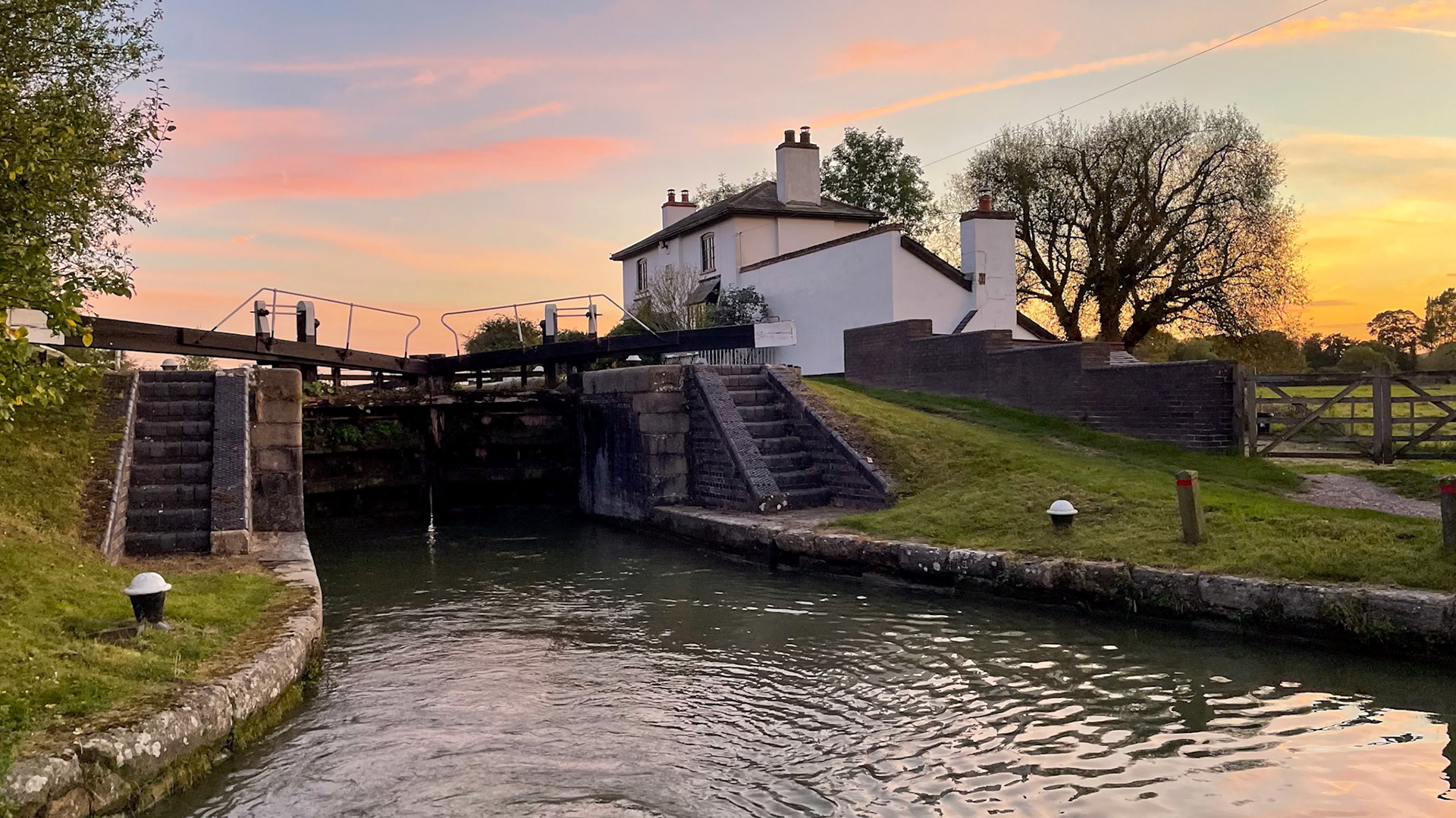 Sunset at the locks