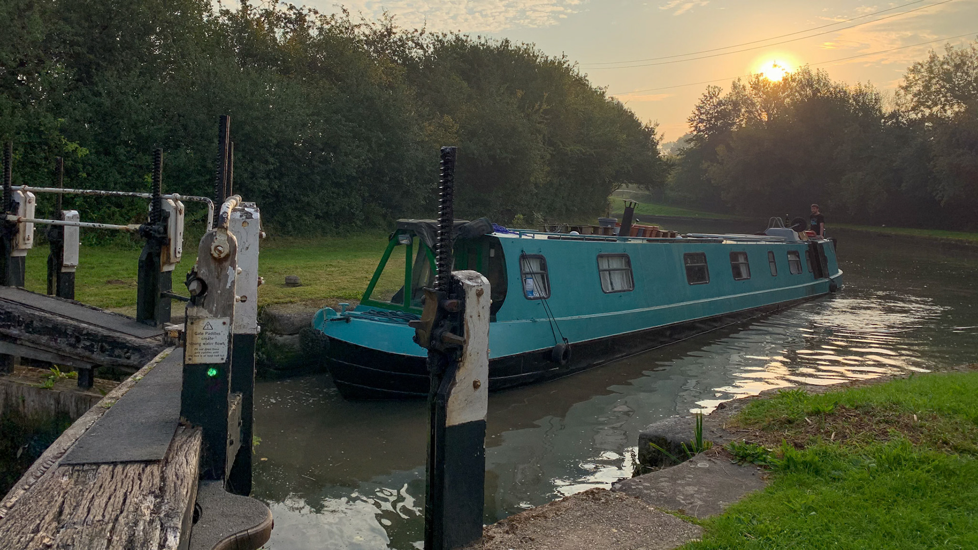 Waiting at the locks