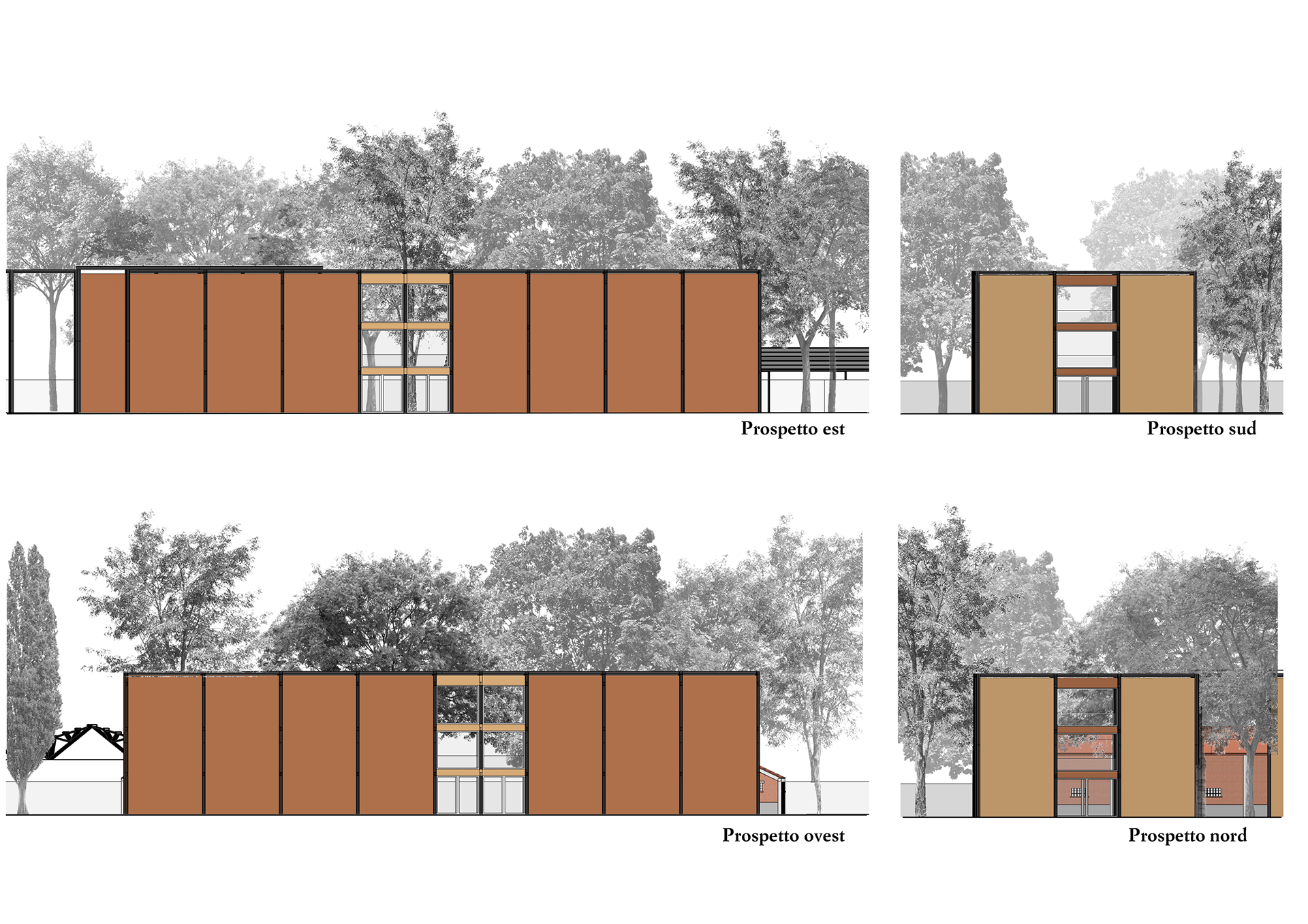 Elevations of Canova pavillion