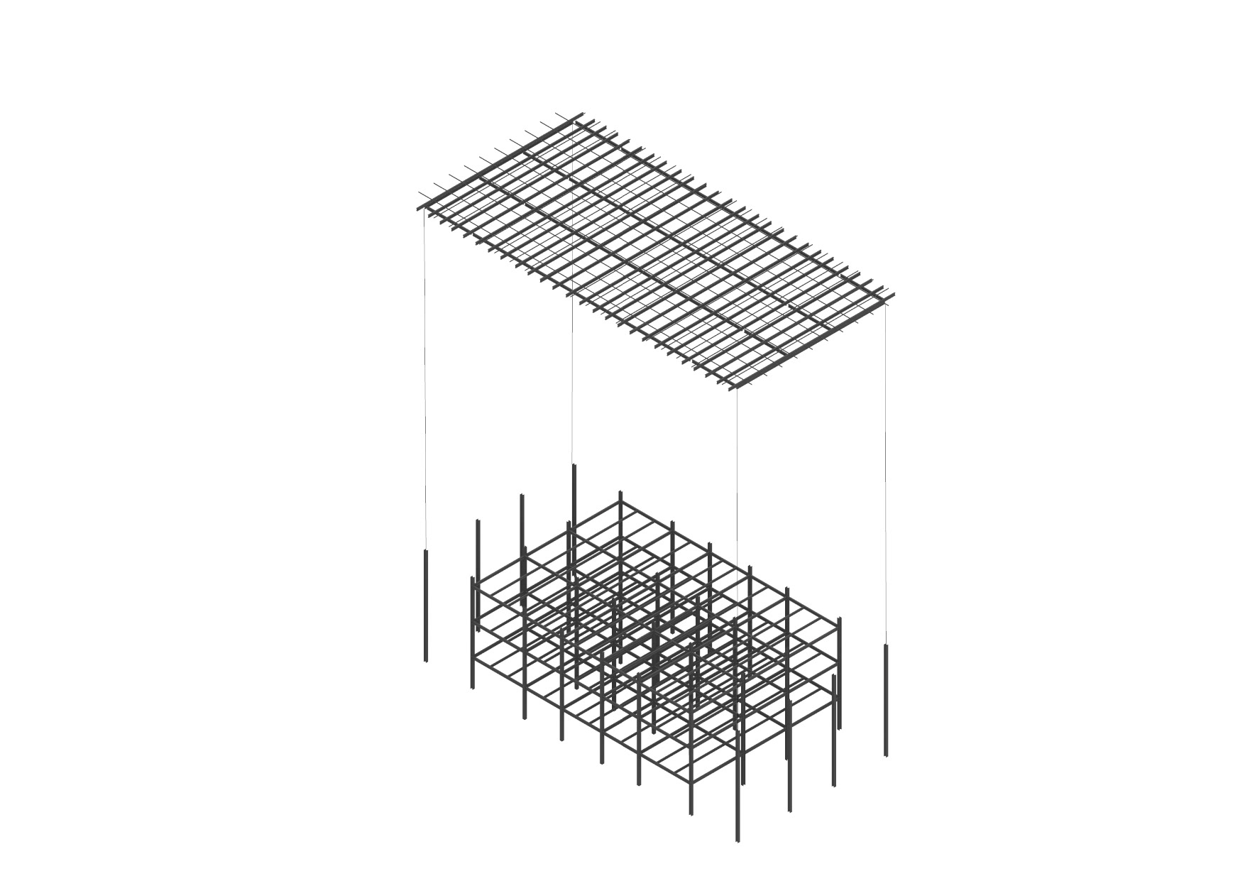 Perspective view of the structure of the Weston pavillion