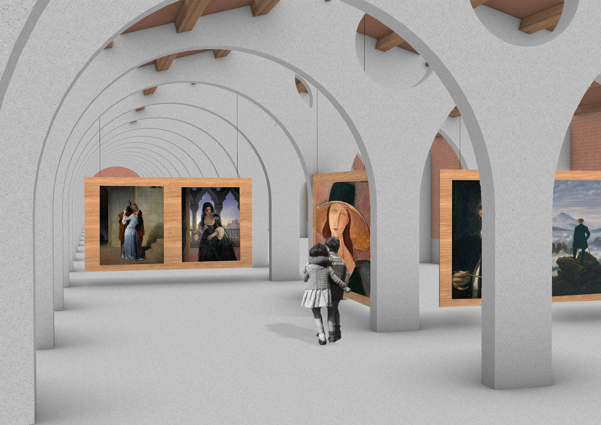 Interior view of the Friedrich pavillion