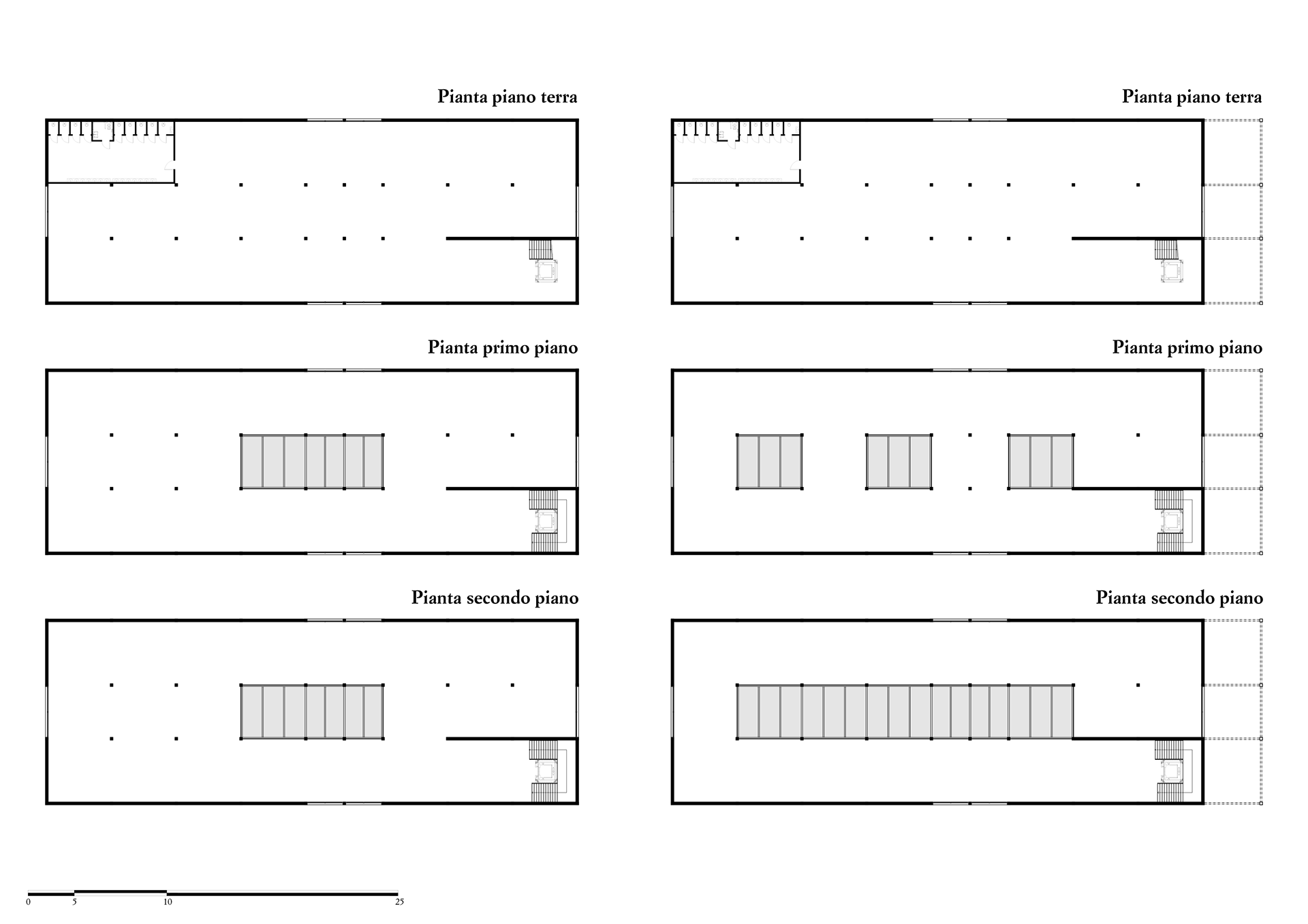 Architectural floor plans of Canova and Turner pavillions