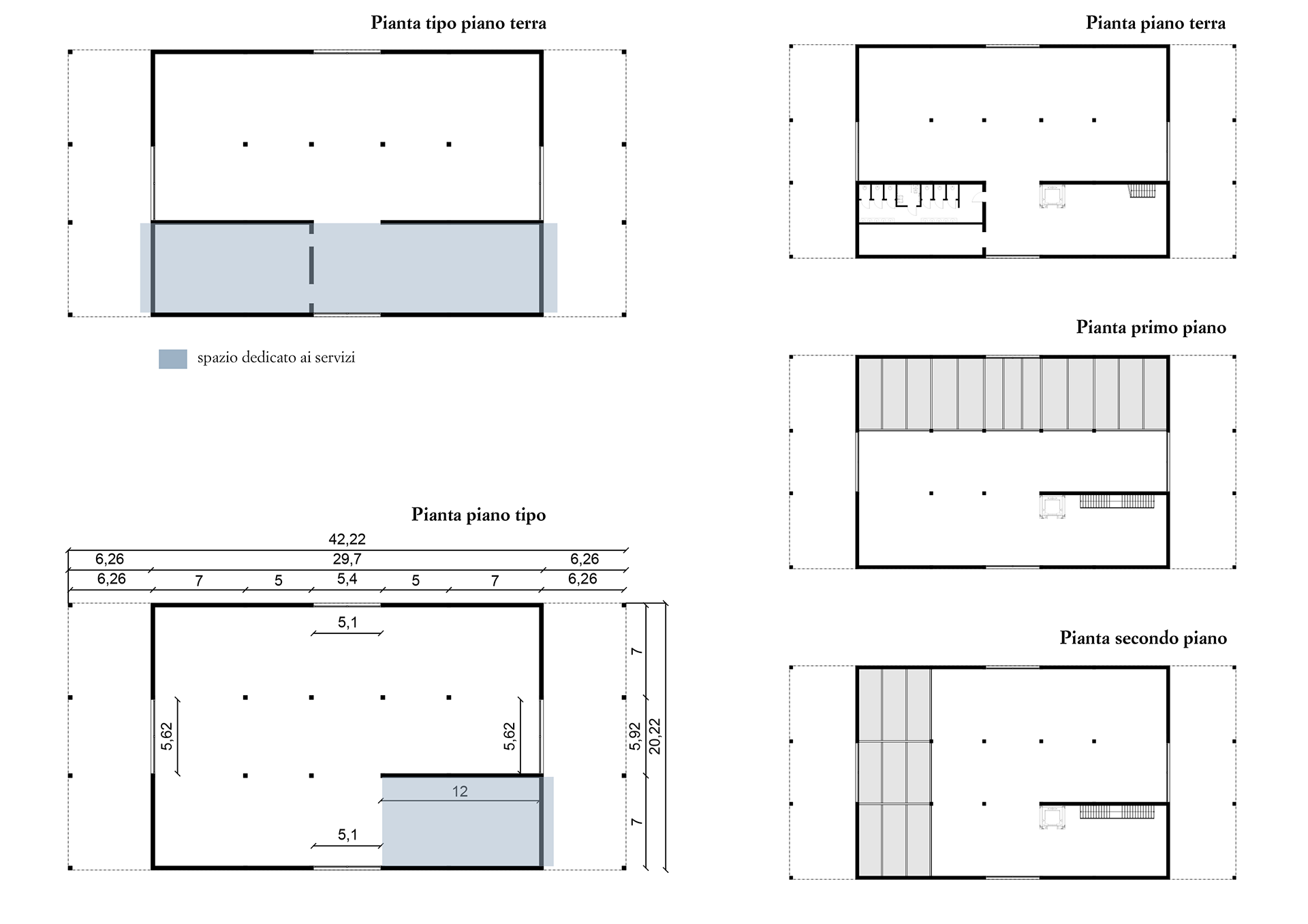 Architectural floor plans of the Weston pavillion