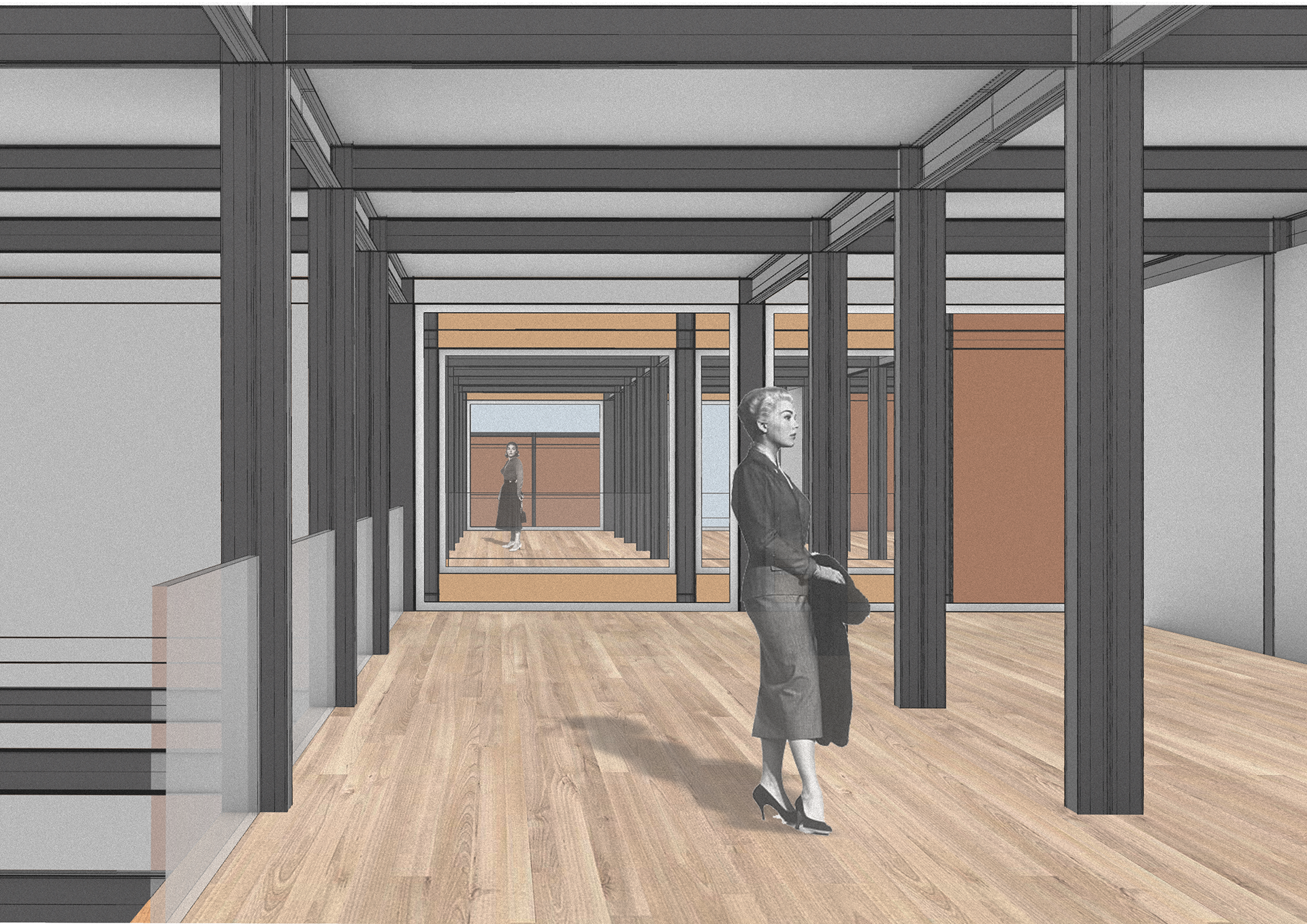 Interior view of the Piano pavilion
