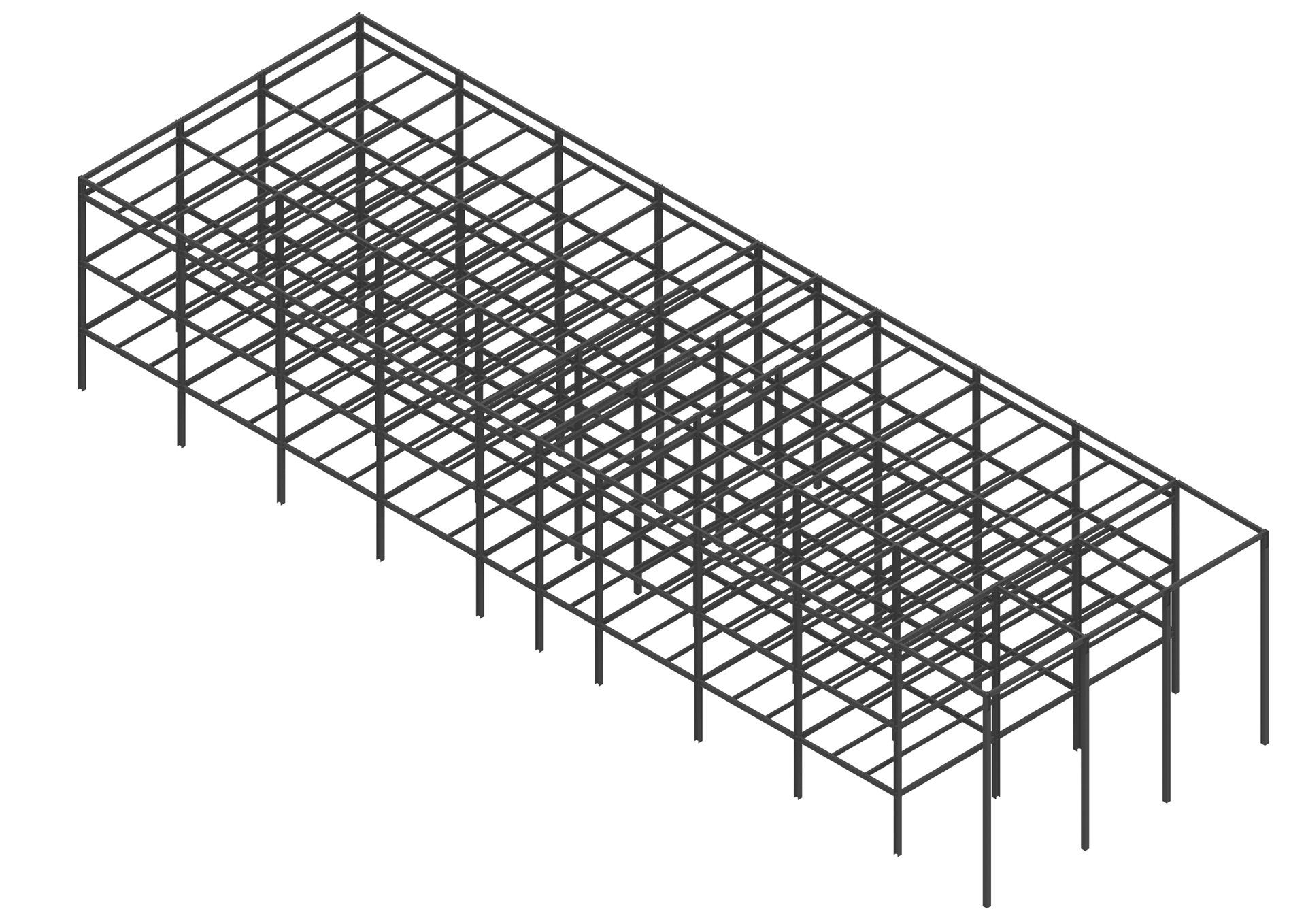 Perspective view of the structure of the Turner pavillion