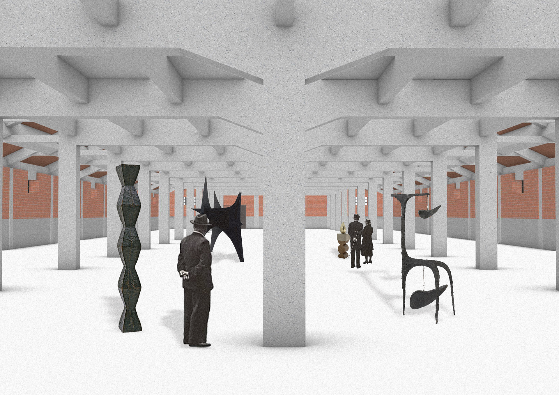 Interior view of the Brancusi pavillion