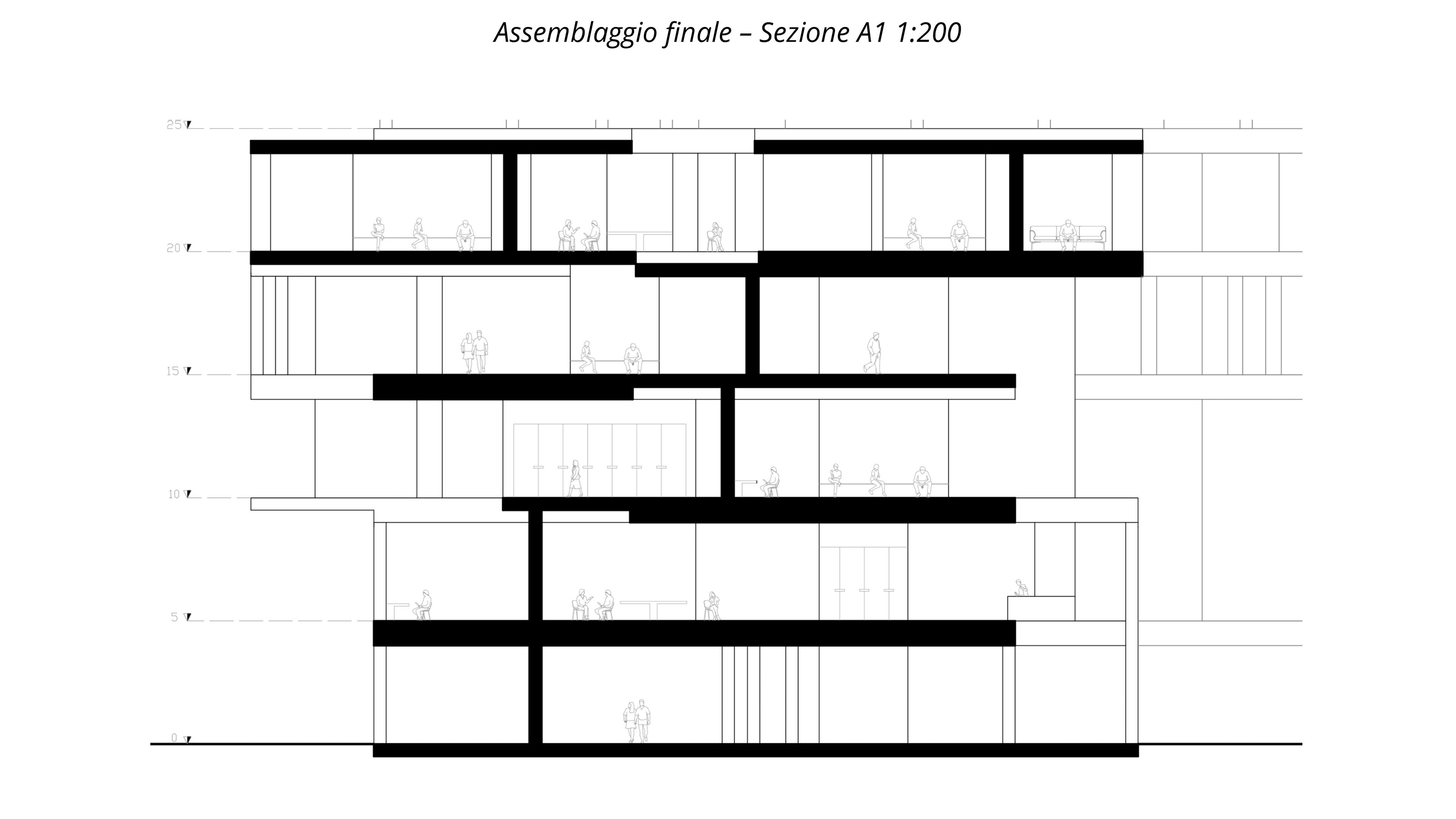 Final assembly: vertical section 1