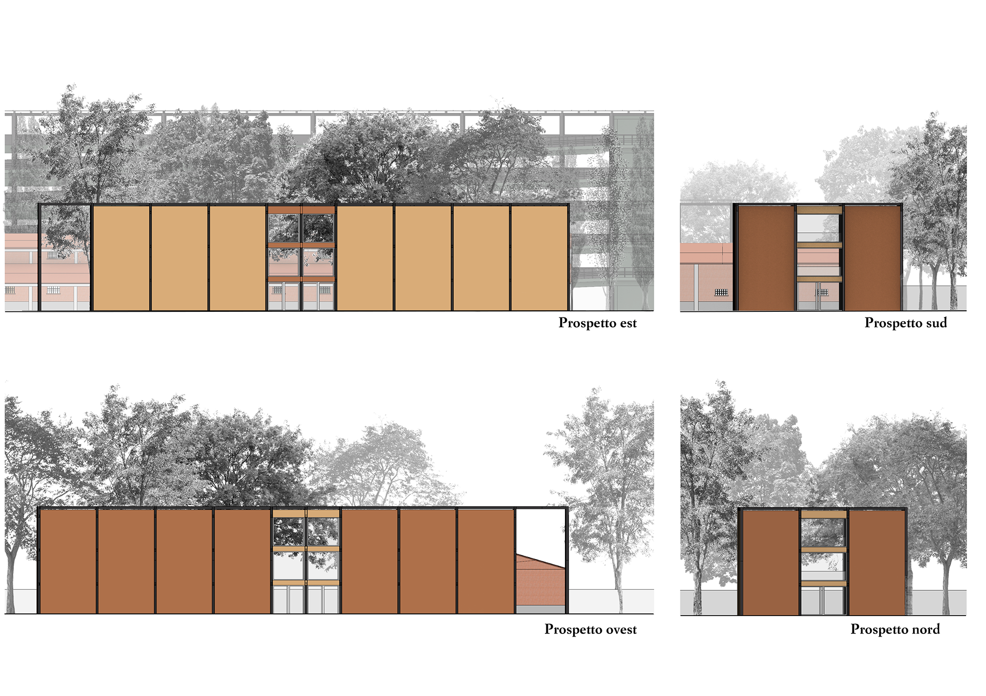Elevations of Turner pavillion