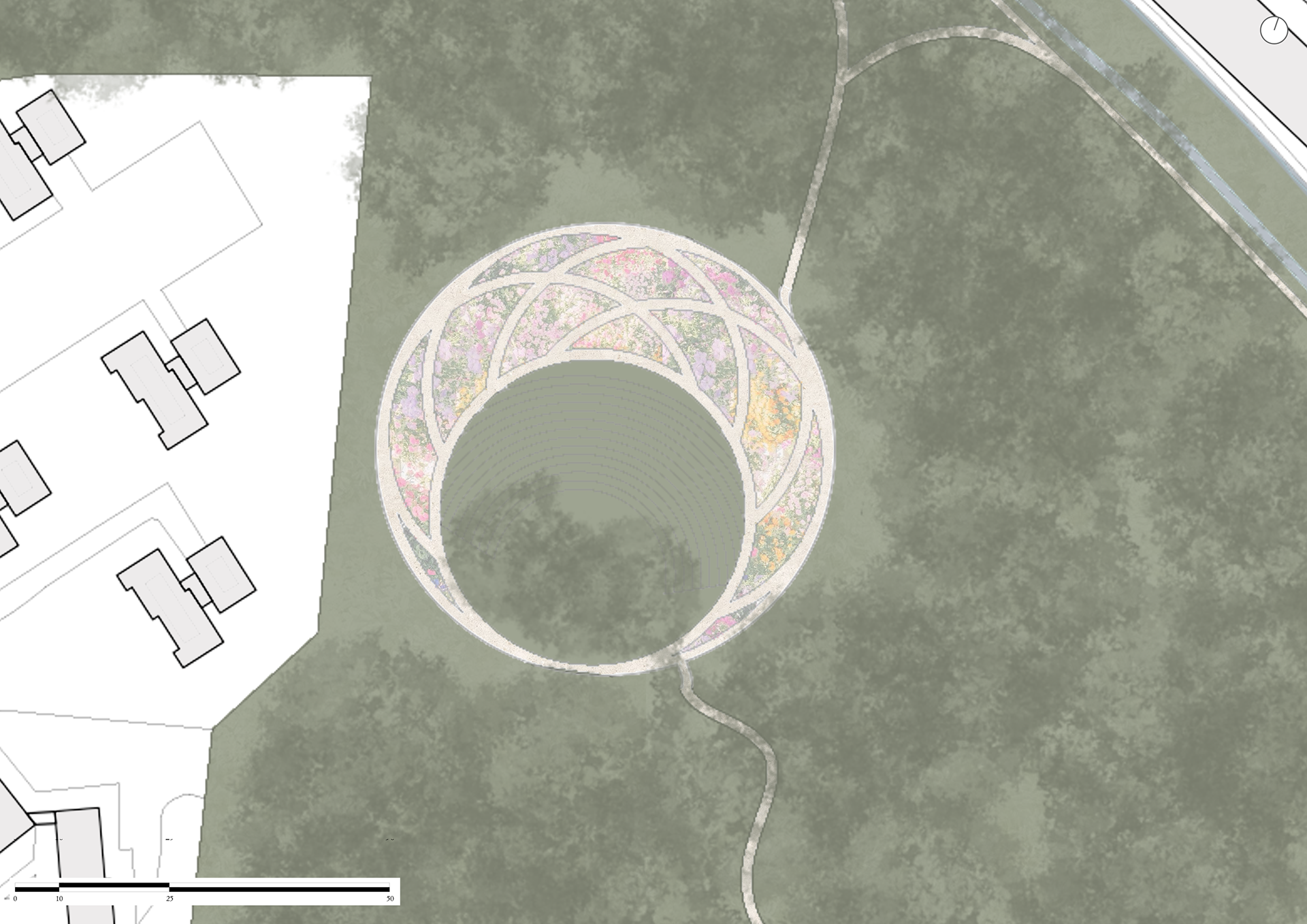 Rain garden site plan