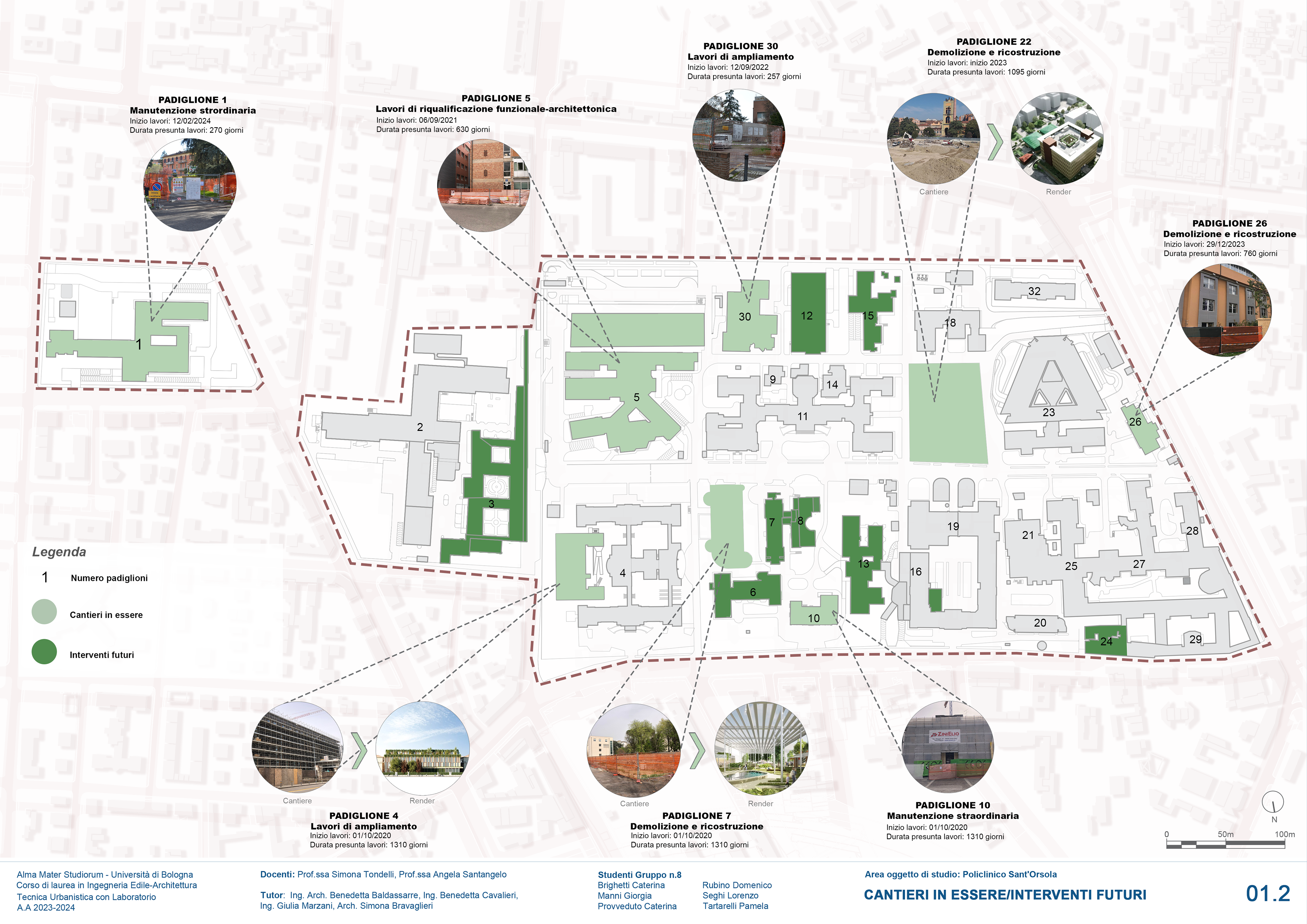 Future construction sites and works in progress