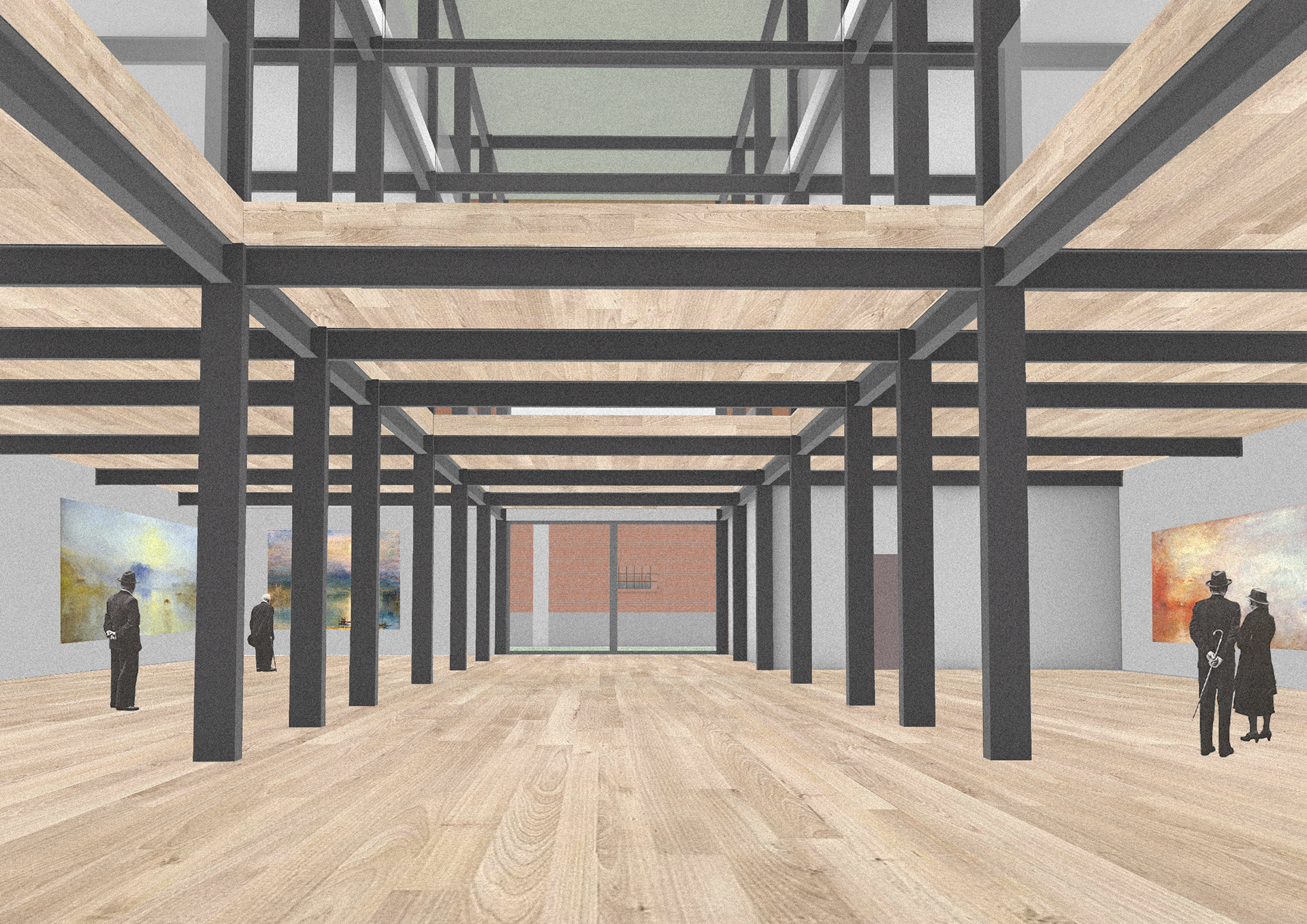 Interior view of the Turner pavillion