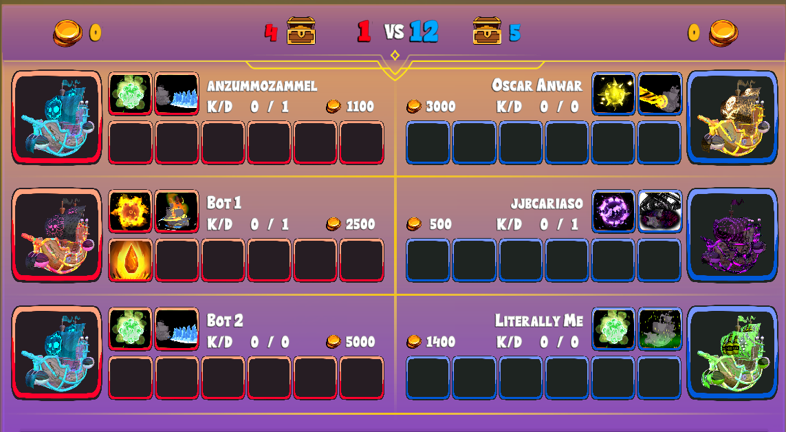 The time we added players' statistics screen