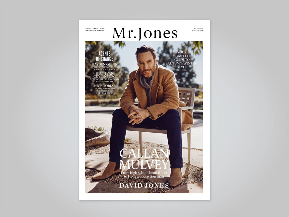 Actor Callan Mulvey shown on cover of Mr Jones magazine