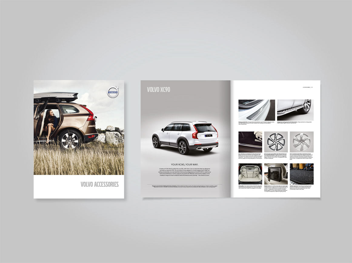 Volvo accessories guide cover and layout design