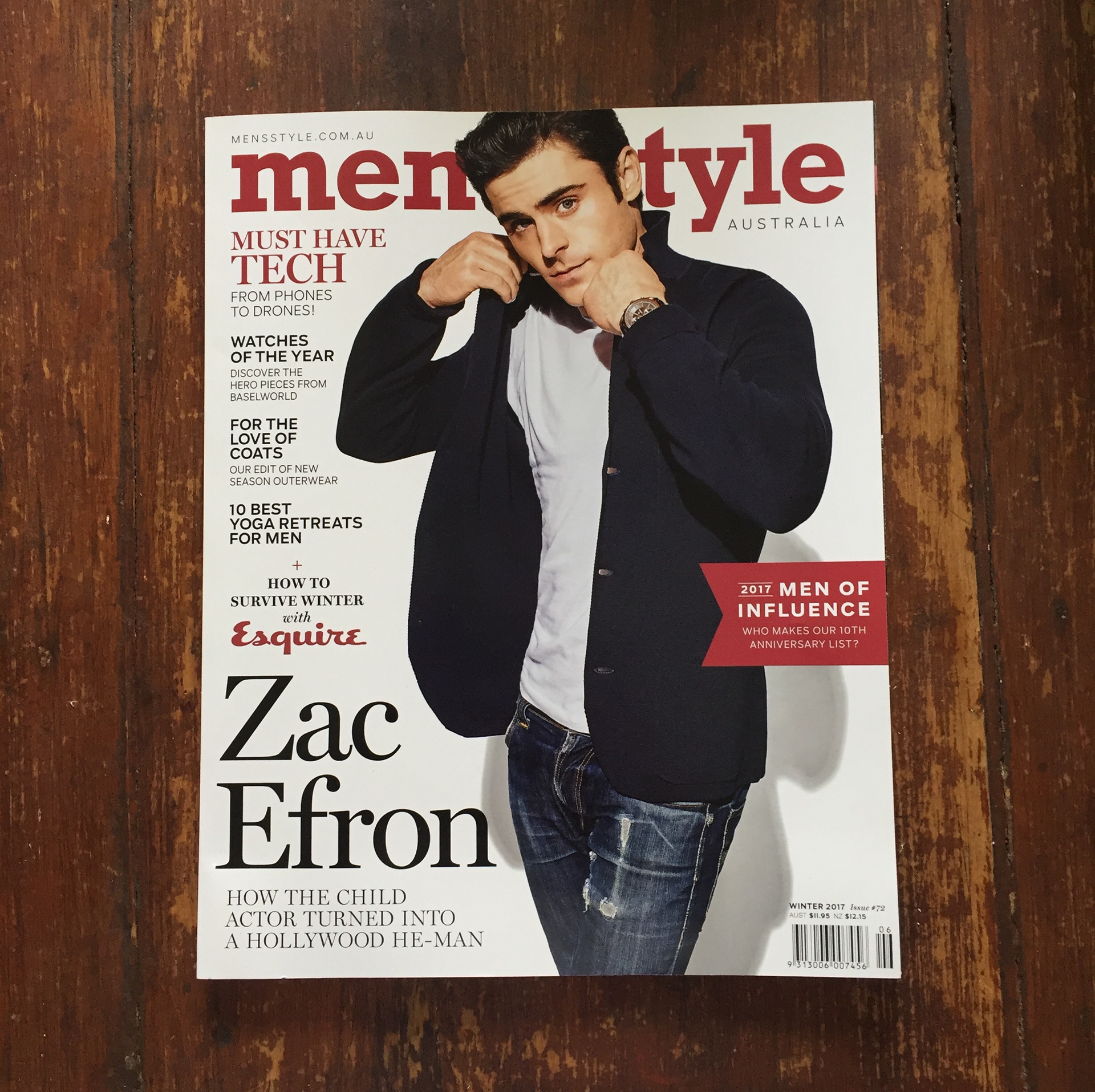 Zac Efron on Men's Style cover magazine. Chris Andrew Design
