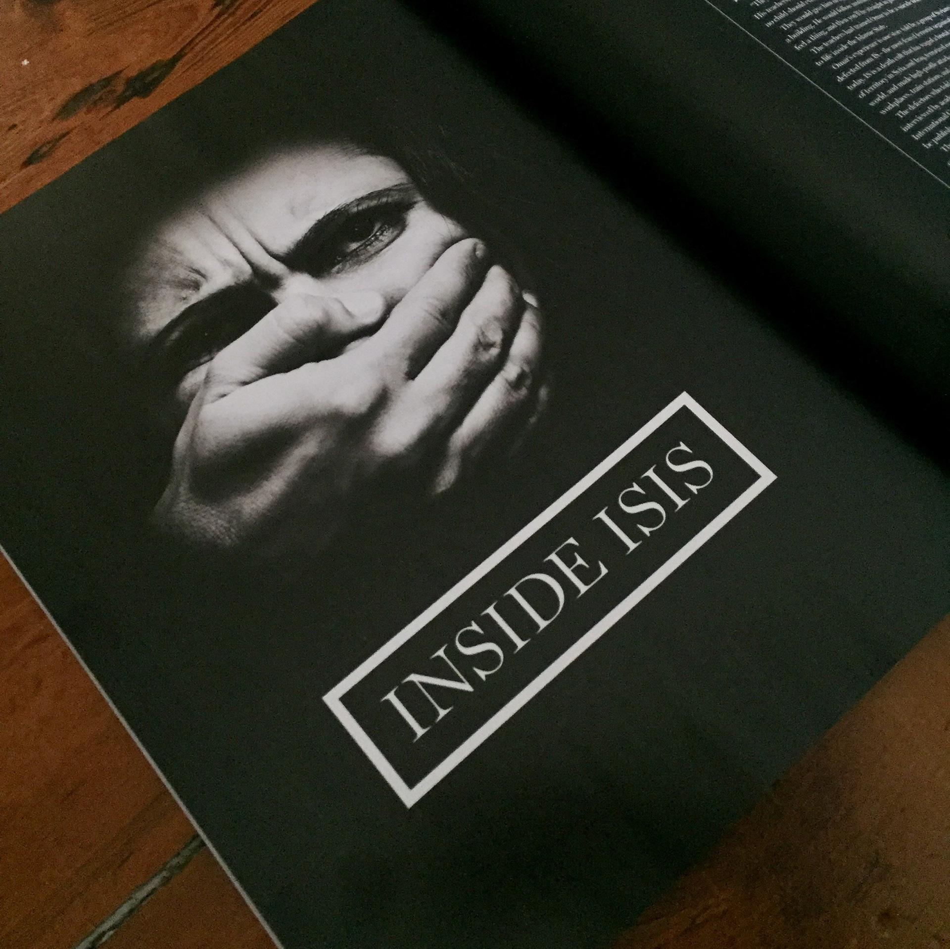 Inside Isis layout in Men's Style magazine. Chris Andrew Design