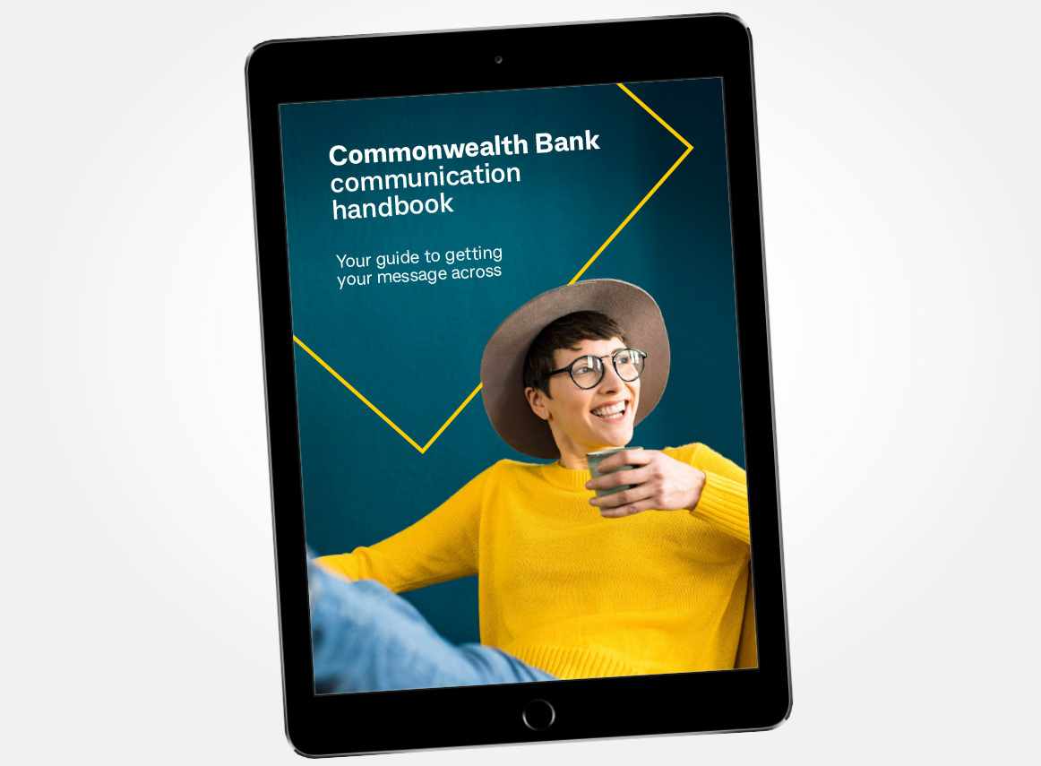 Commonwealth bank communications online handbook designed by Chris Andrew