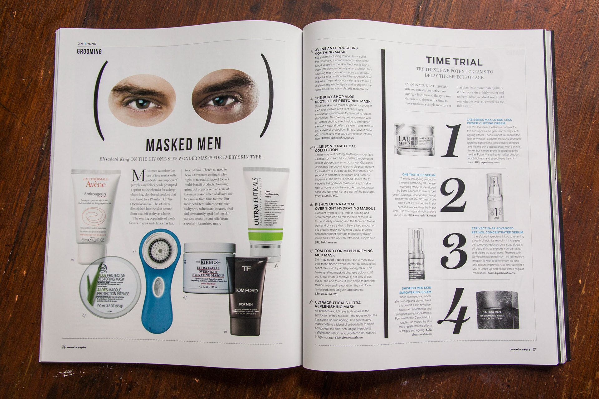 Grooming Men's Style magazine. Chris Andrew Design