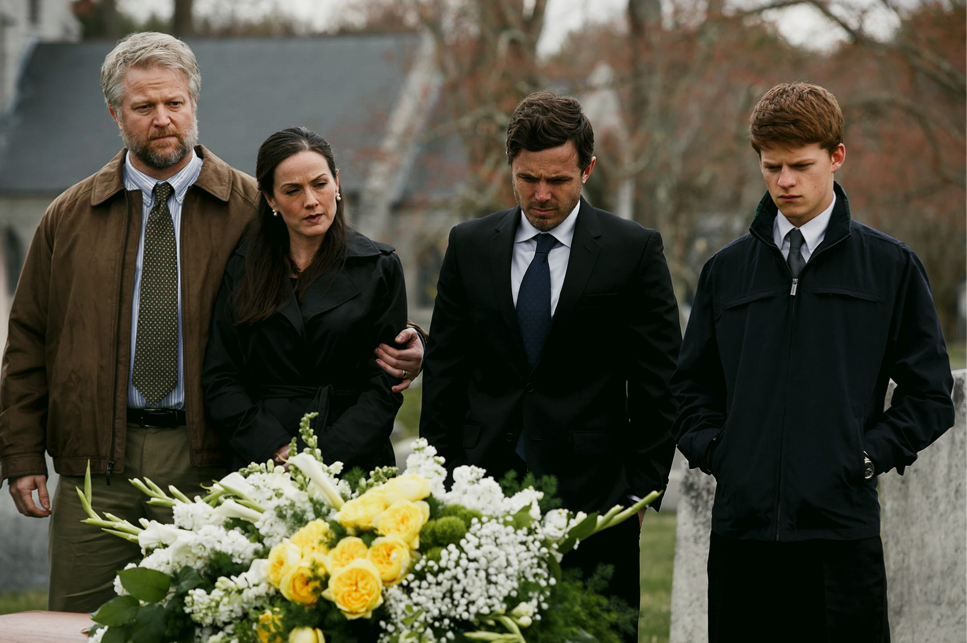 Lee at Joe's funeral