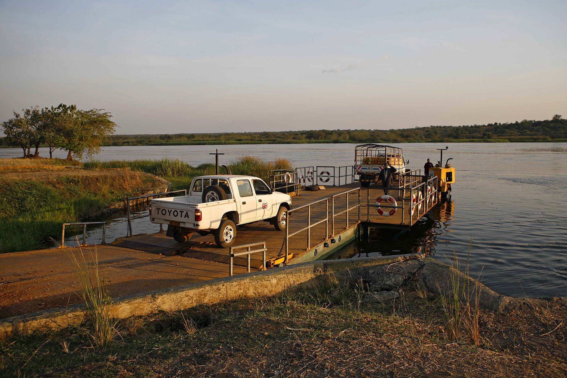 Nile River ferry crossing - Uganda