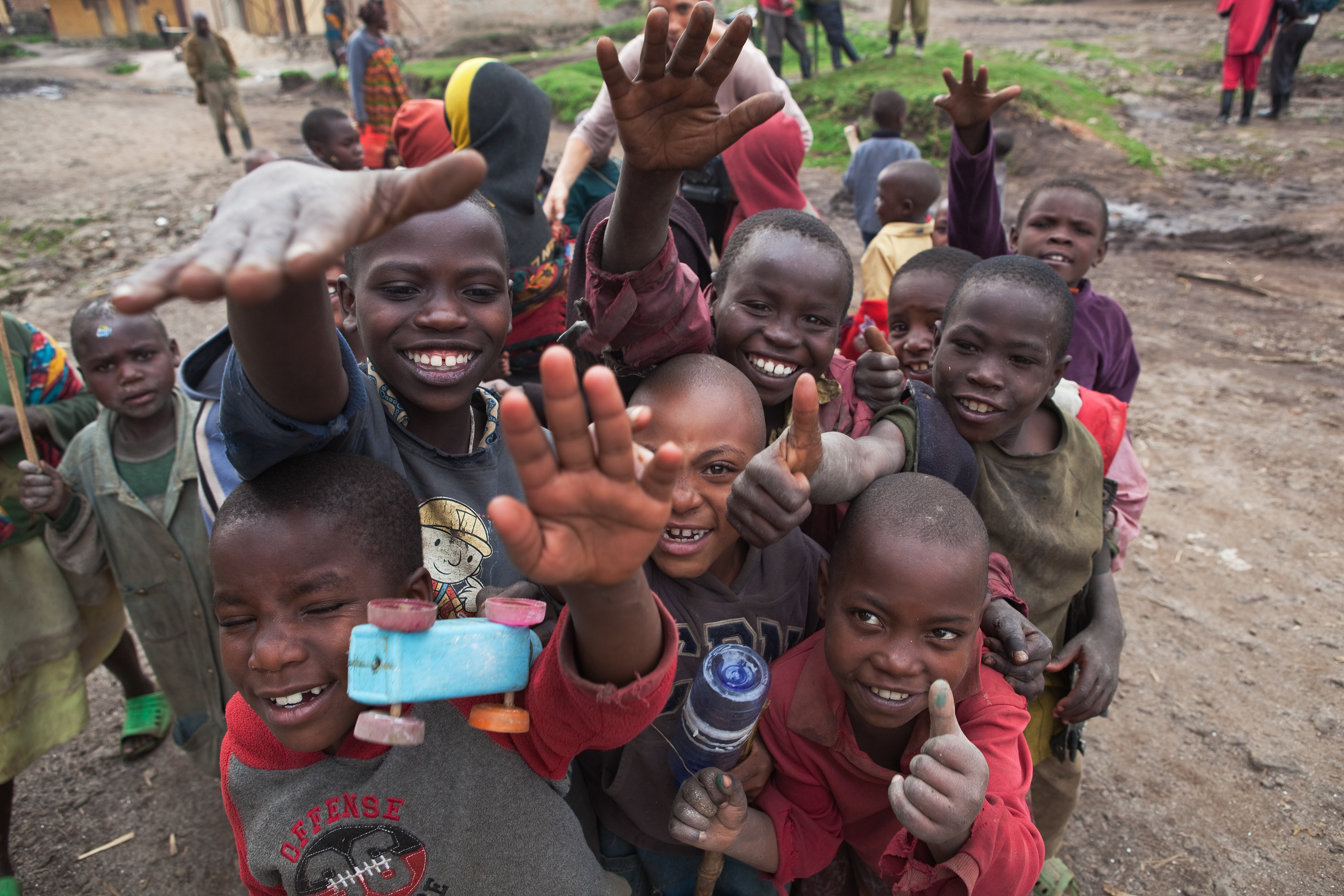 Making friends with the local kids - Rwanda
