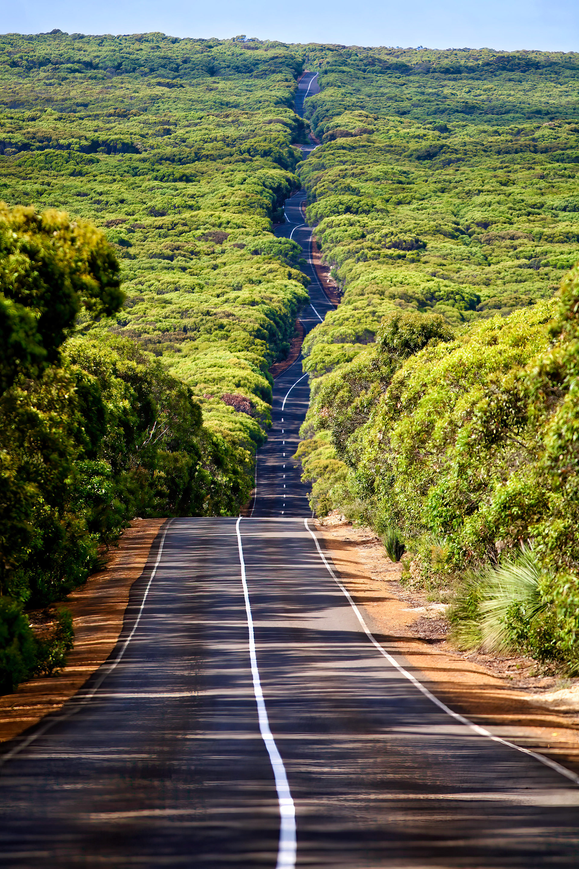 Road to Flinders Chase National Park - Kangaroo island