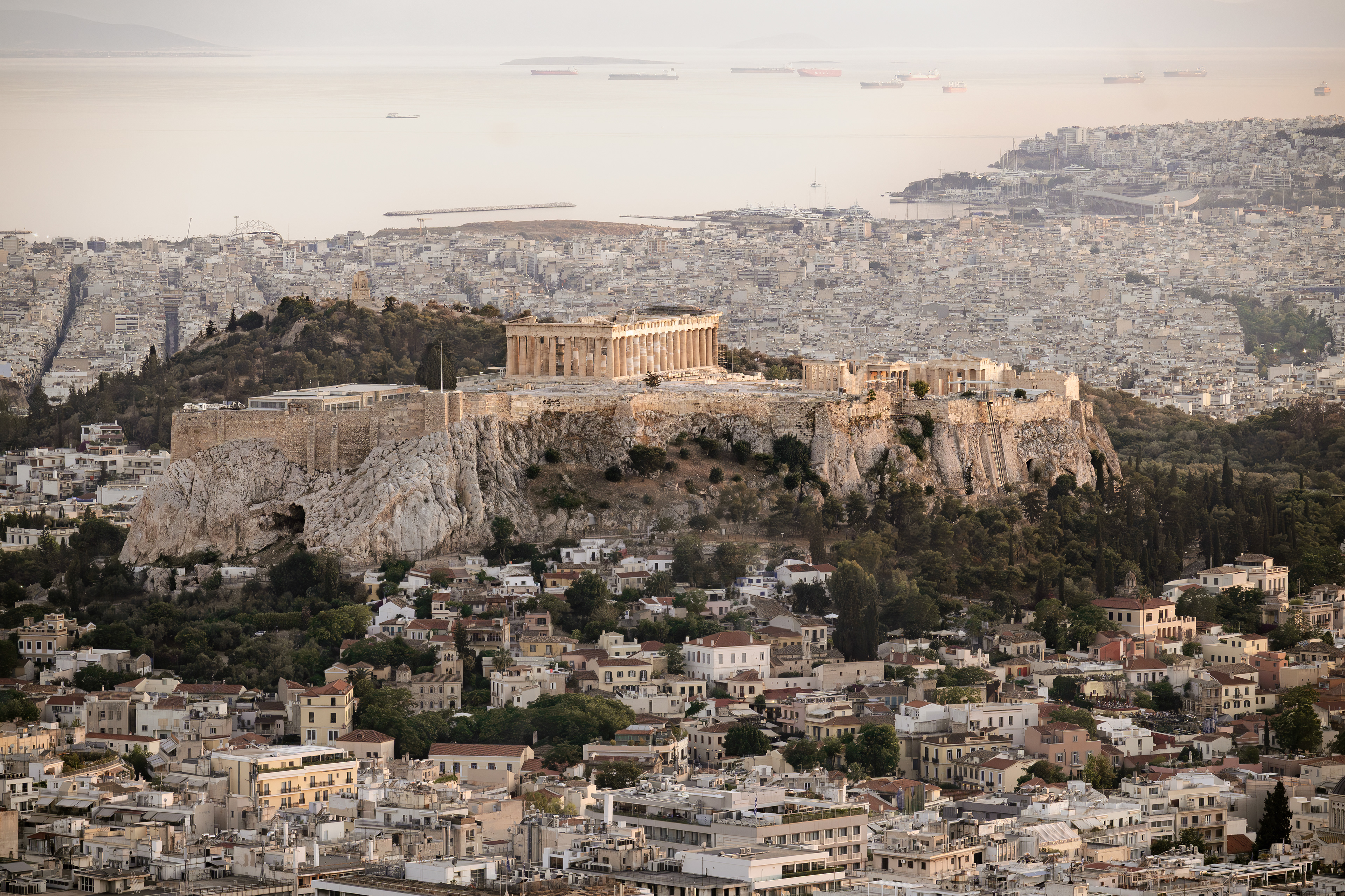 Acropolis seen from Mount Lycabettus - Athens, Greece