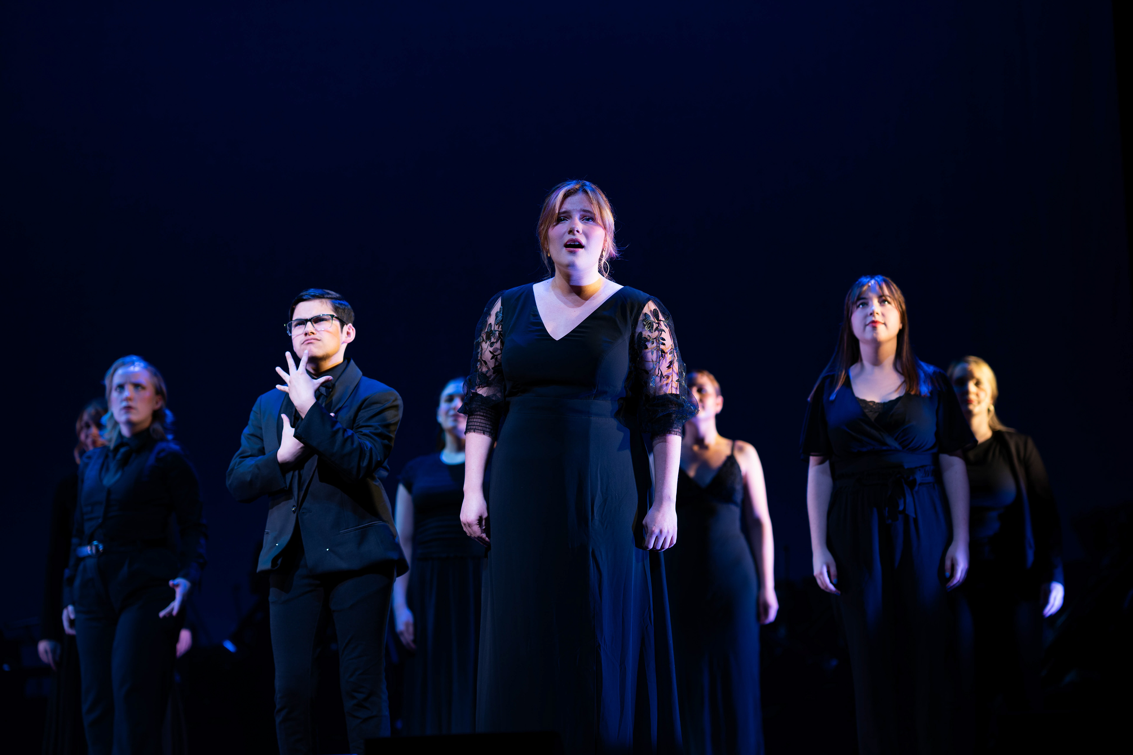 RIT student performs during a dress rehearsal for “Till There Was You” in RIT’s Performing Arts Center on April 8, 2026.