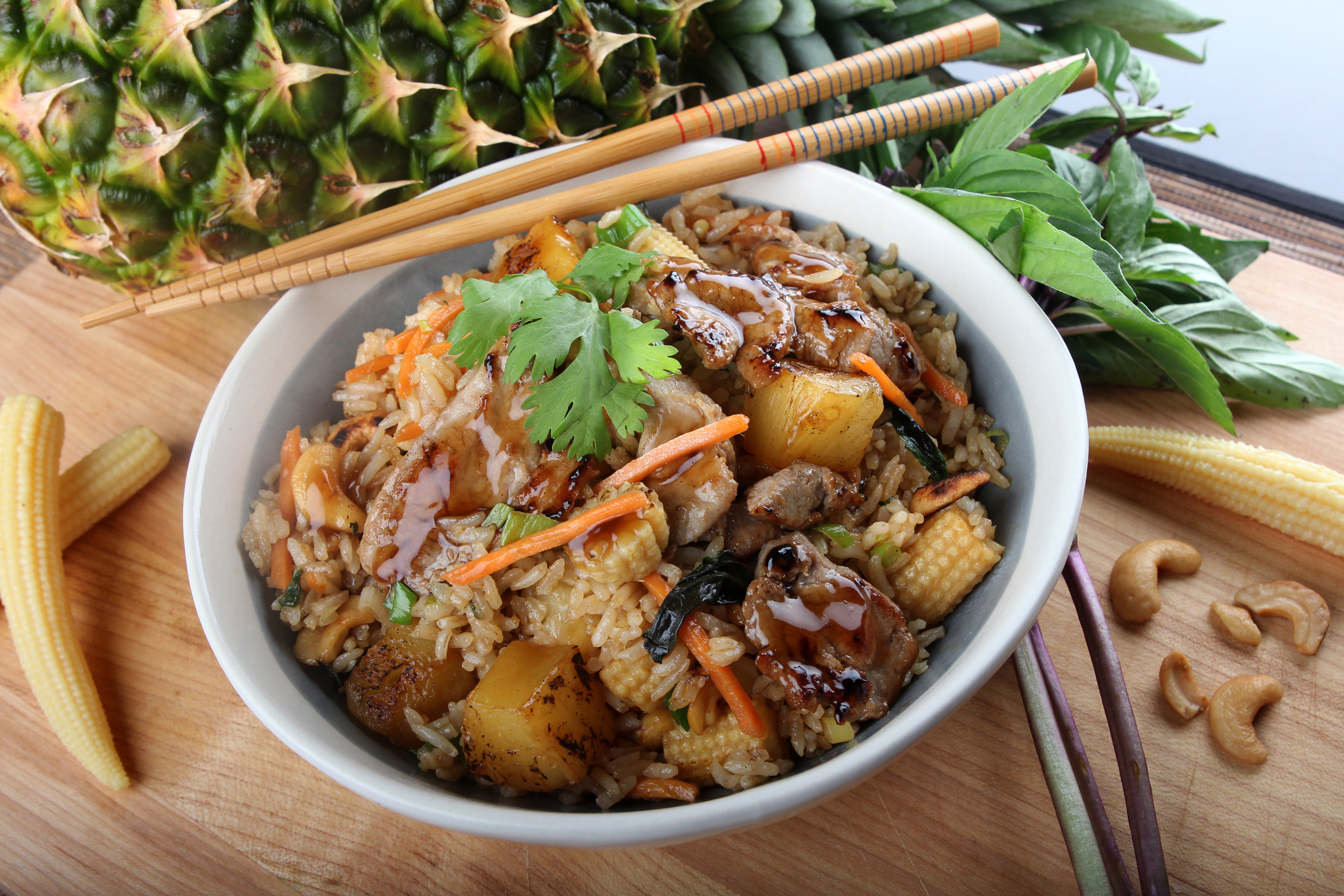 Mama Fu's Thai Basil Spice Market Menu - Pineapple Fried Rice