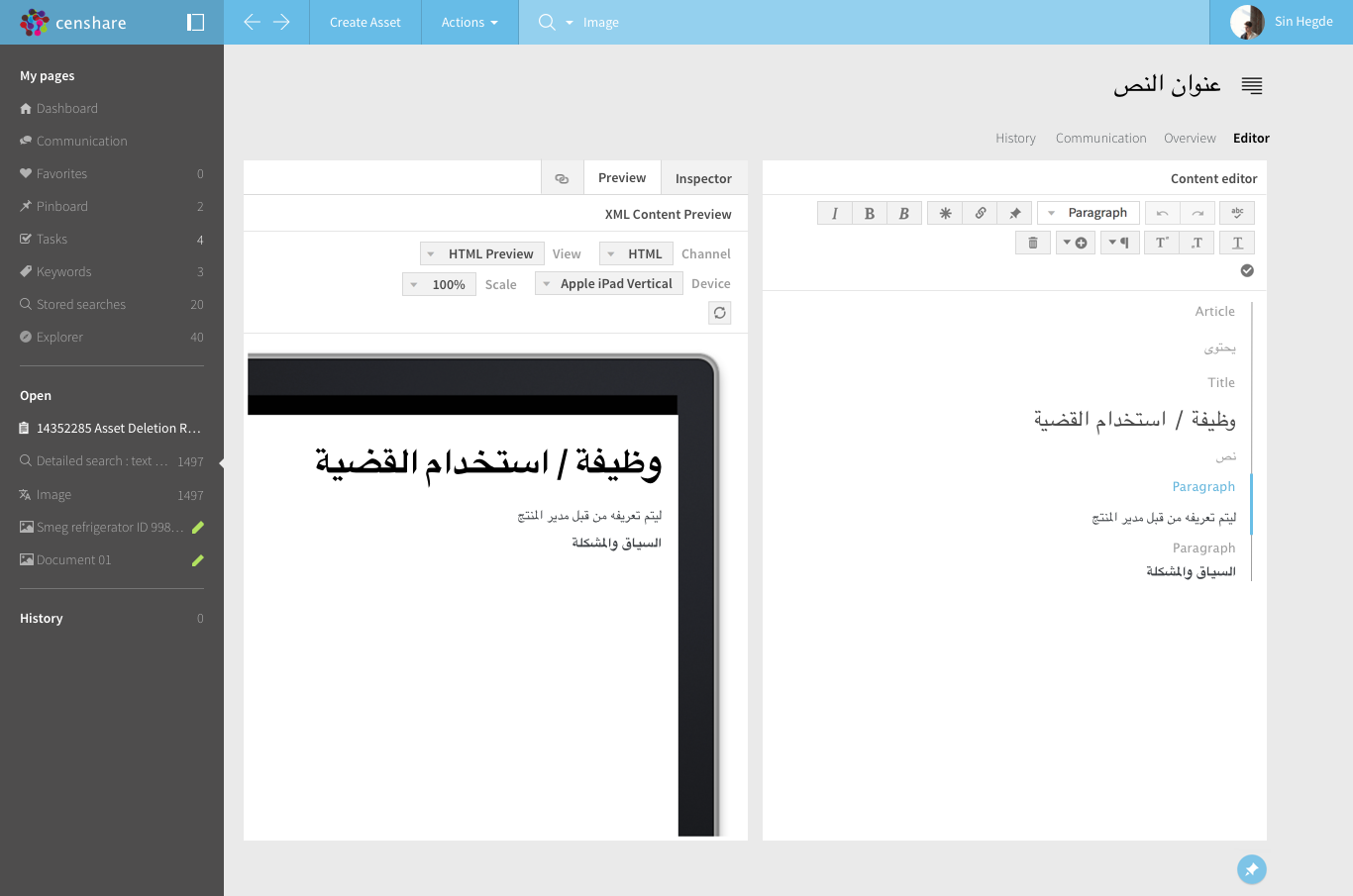 Concept for a text editor supporting RTL reading