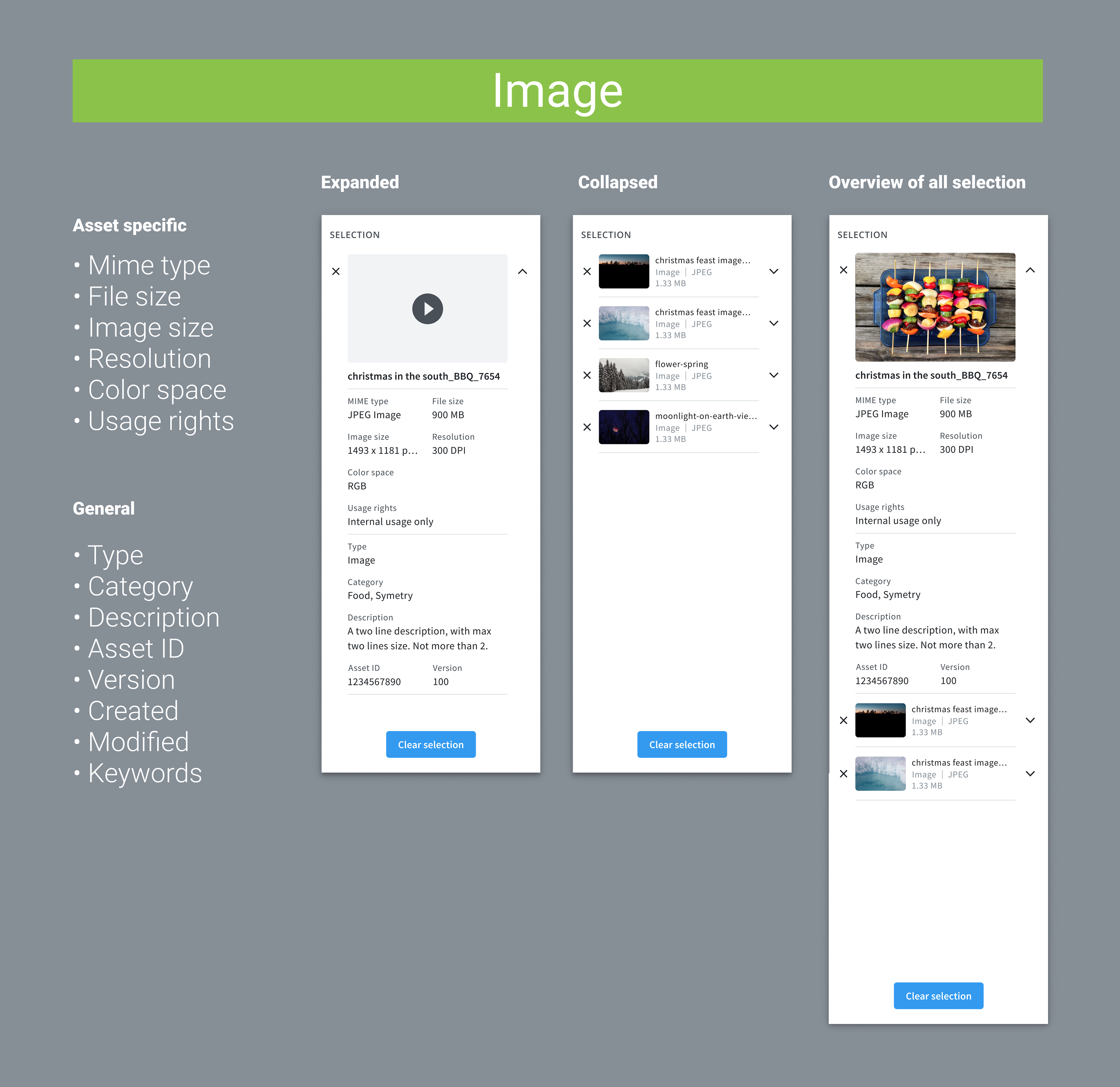 Selection data for Image