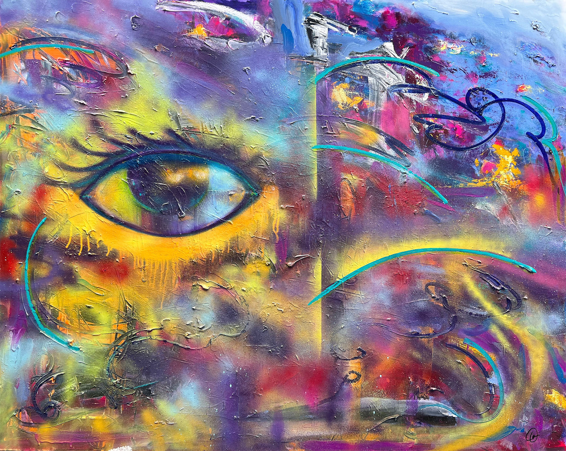 "Chaos Ensues" 48 x 60
