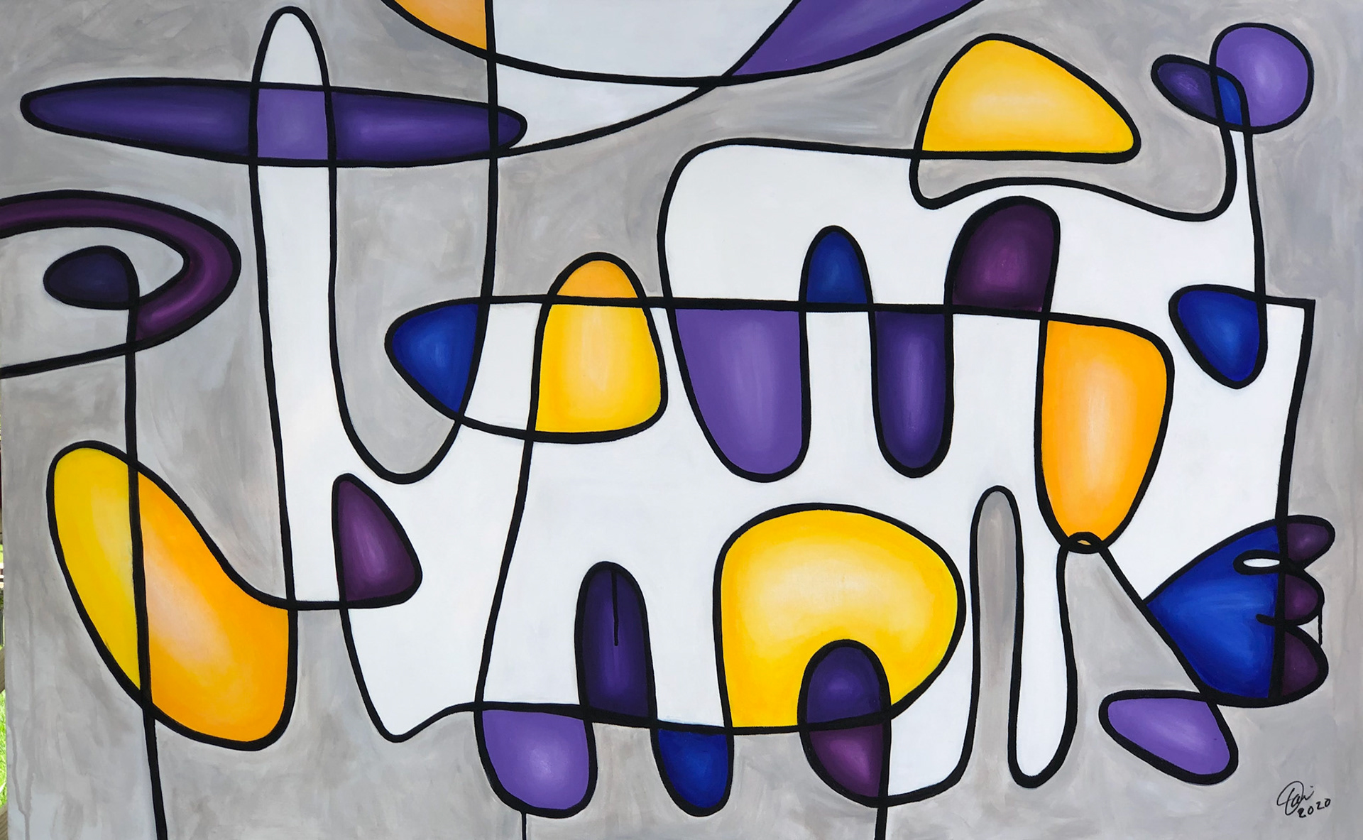 "Improv in Purple" 30 x 48