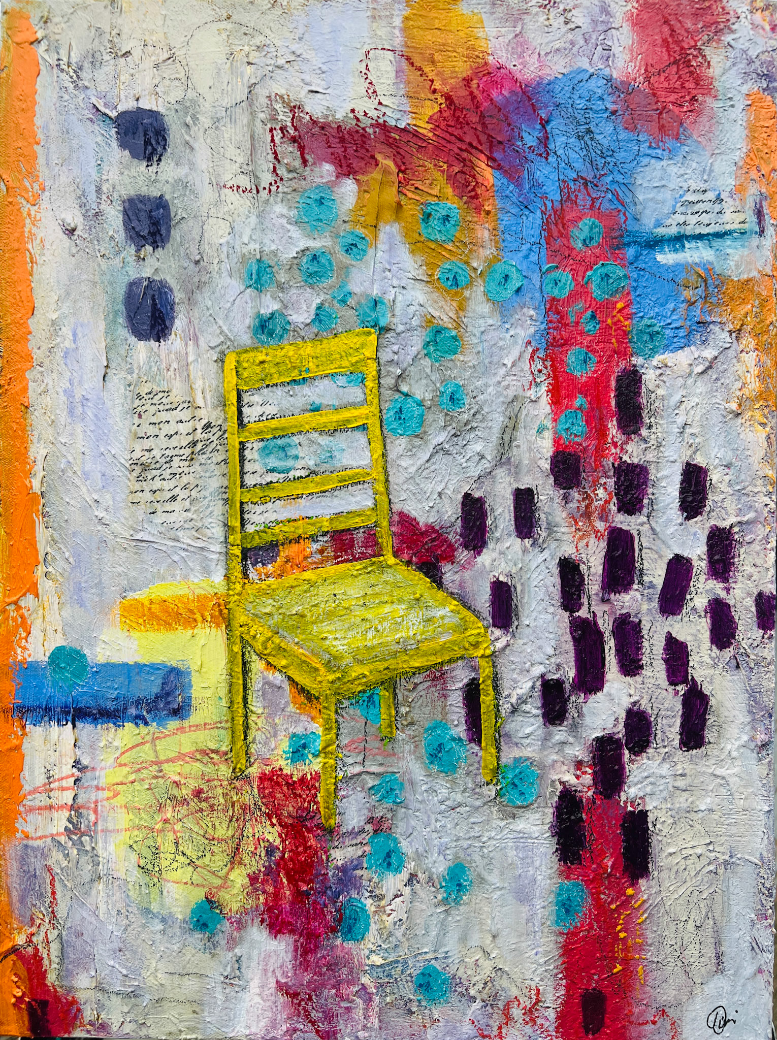 "Chaise Jaune" 18 x 24 