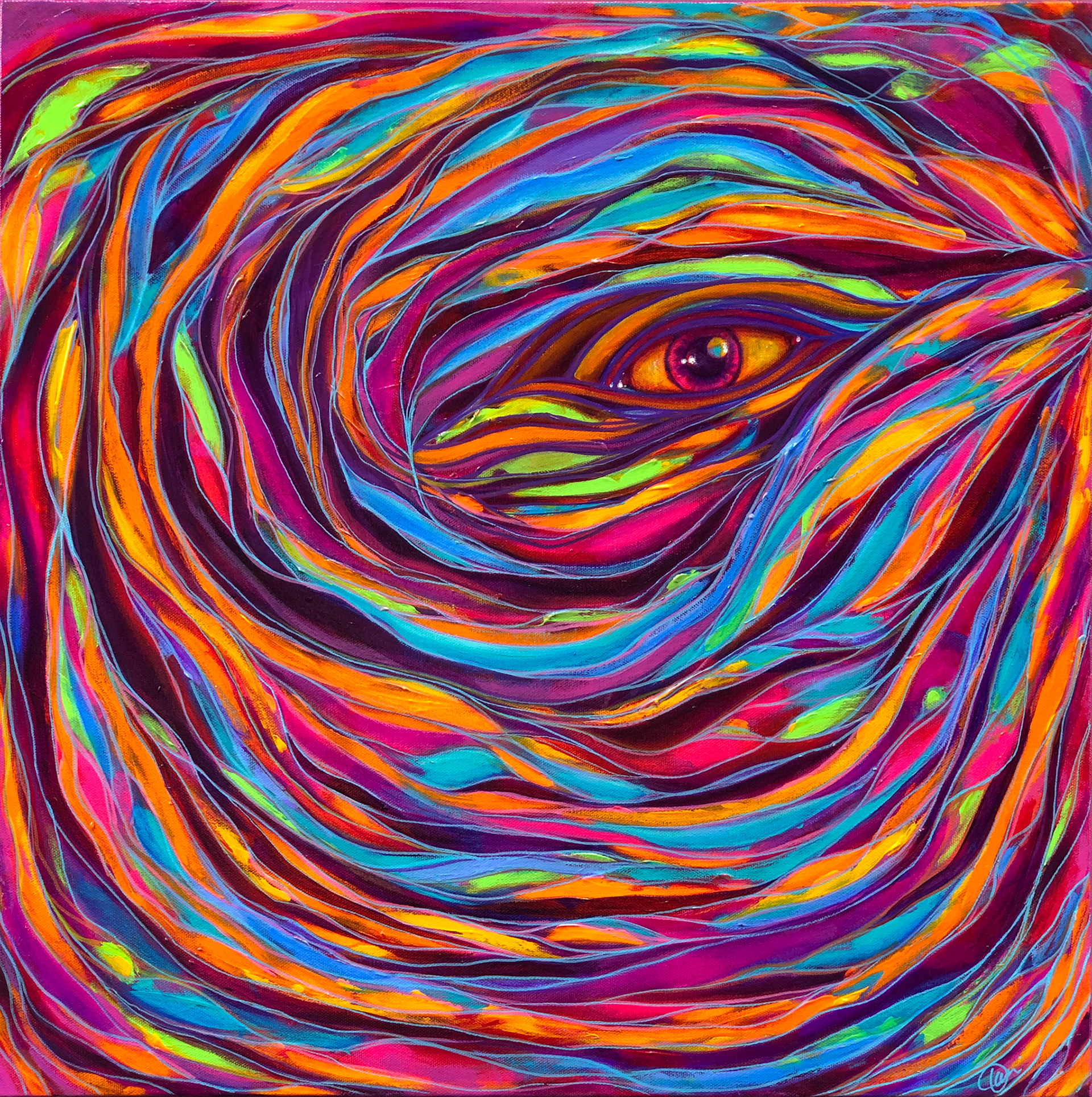 "Drowning in Chaos" 24 x24