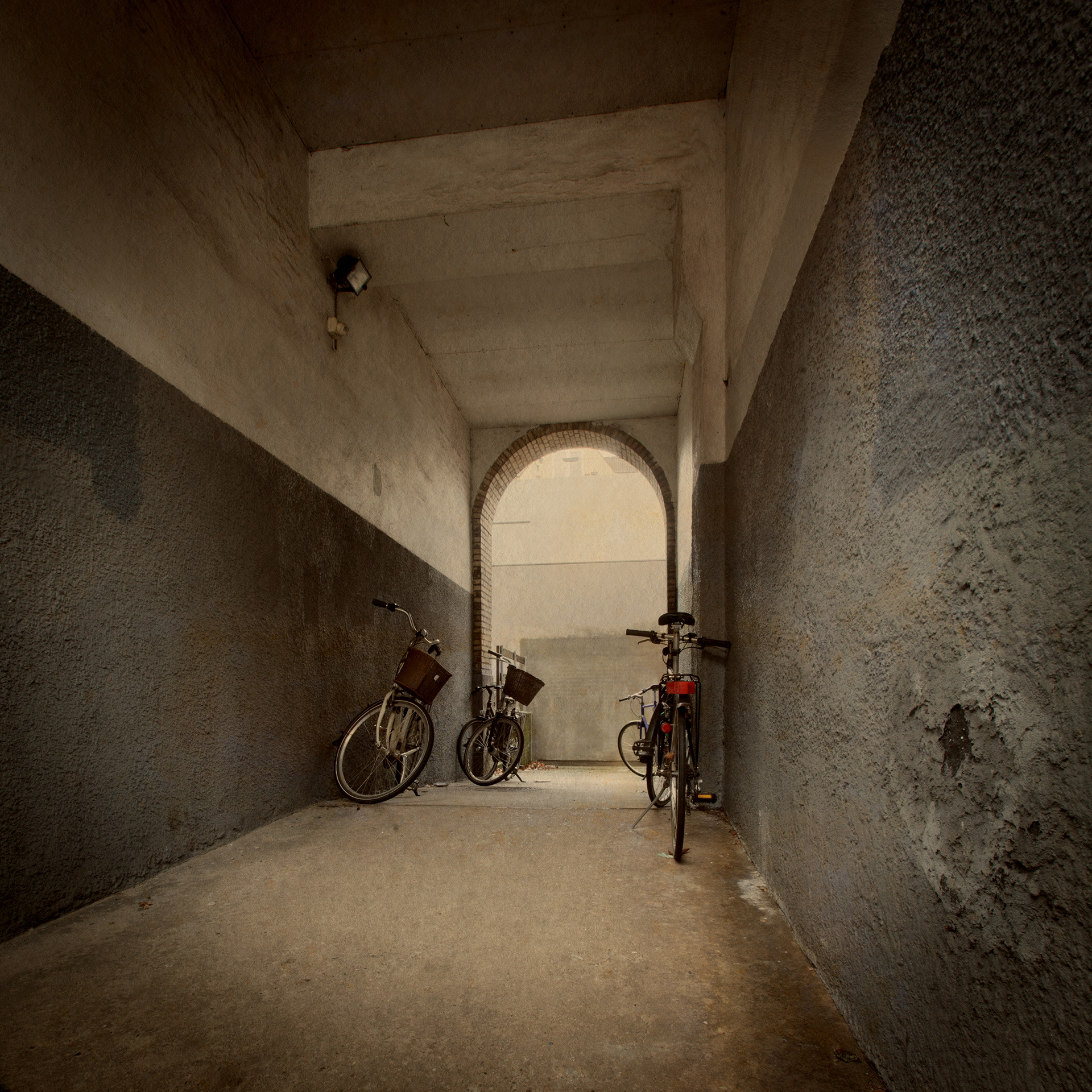 Passage at Hjortensgade. Fine Art photographic Inkject Print. 80x80cm. Beech frame with museum glass. Edition of 3. 