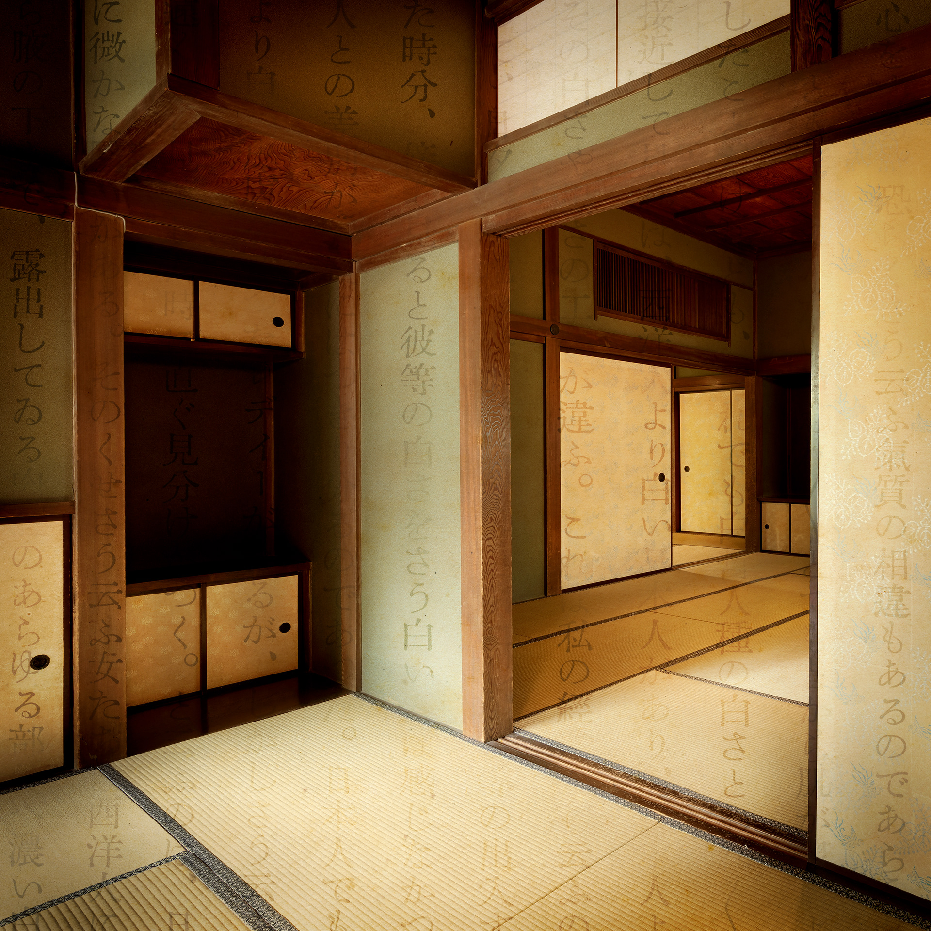 Takahashi House. Transplanted House from Akasaka. 1902. Photographic Fine Art Print. 80x80cm. Beech frame with museum glass. Edition of 3.