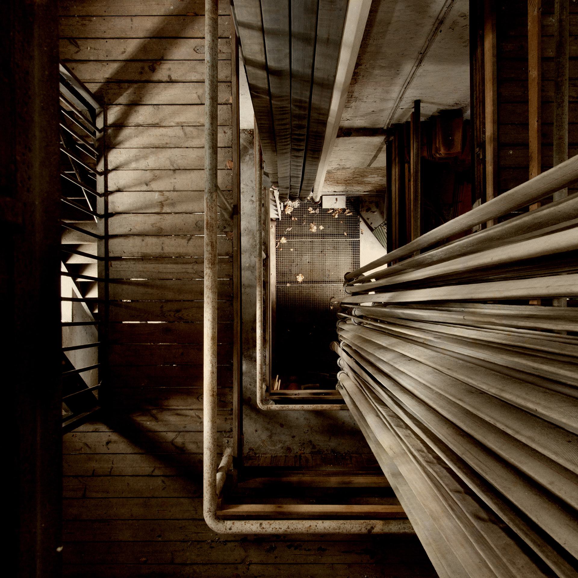 Firestation. Fine Art photographic Inkject Print. 80x80cm. Beech frame with museum glass. Edition of 3. 