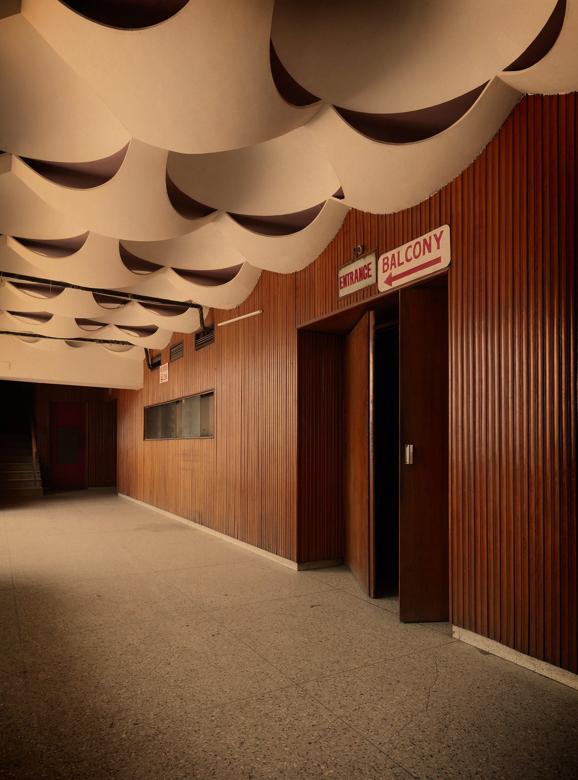 Neelam Theatre #1. Fine Art Photographic Inkjet Print. 135 x 100 cm. Mahogany frame with museum glass. Edition of 3.