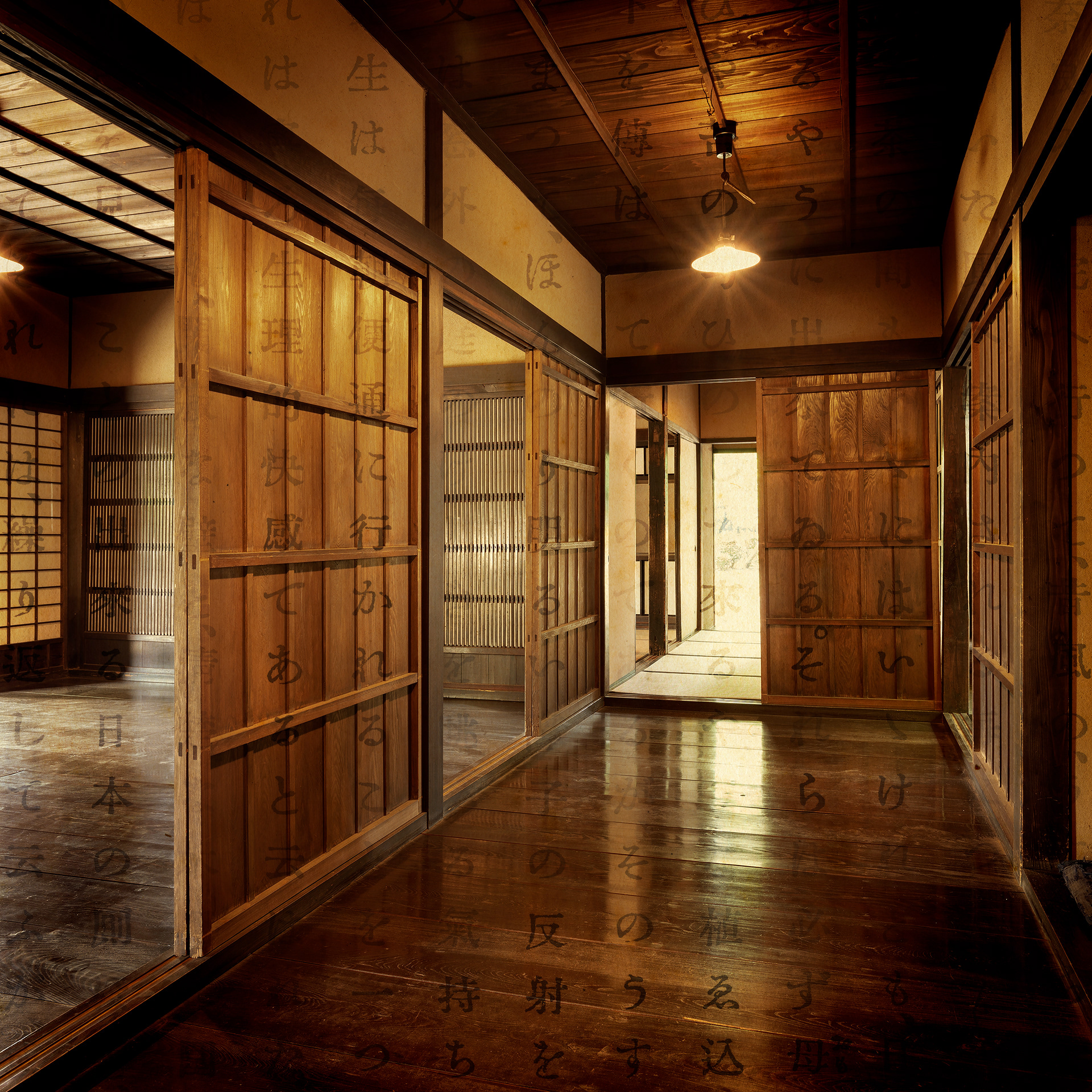 Hachioji House. Transplanted House from Oiwakecho. 18th century. Photographic Fine Art Print. 80x80cm. Beech frame with museum glass. Edition of 3.