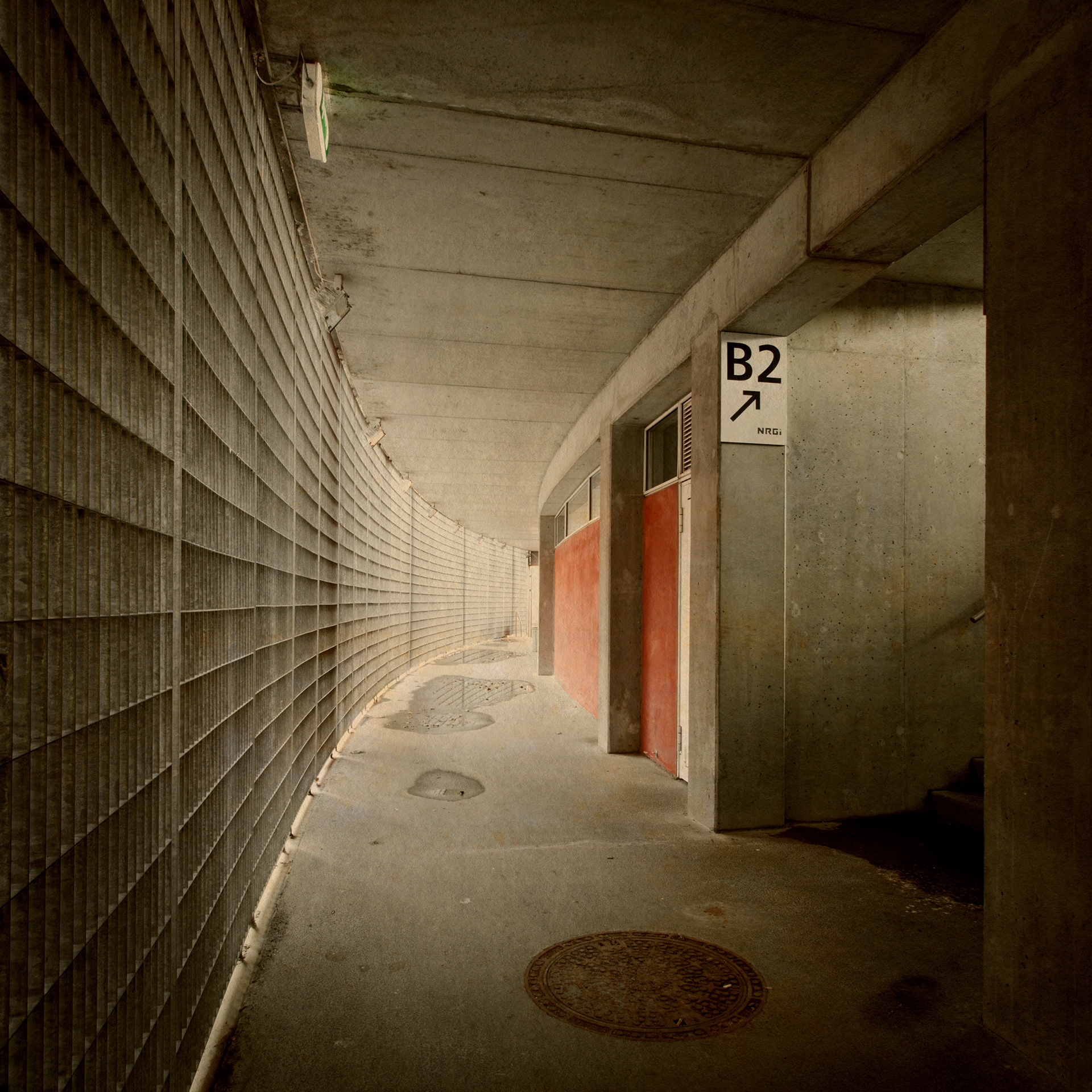 Stadium. Fine Art photographic Inkject Print. 80x80cm. Beech frame with museum glass. Edition of 3. 